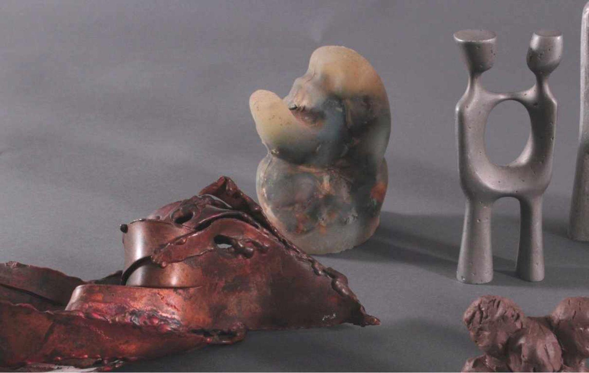 Anton Jezovsek Zvone (1935-2017)Sieben Skulpturen, Modelle aus Wachs, Kupfer, Metall,Kunststoff, - Bild 2 aus 9