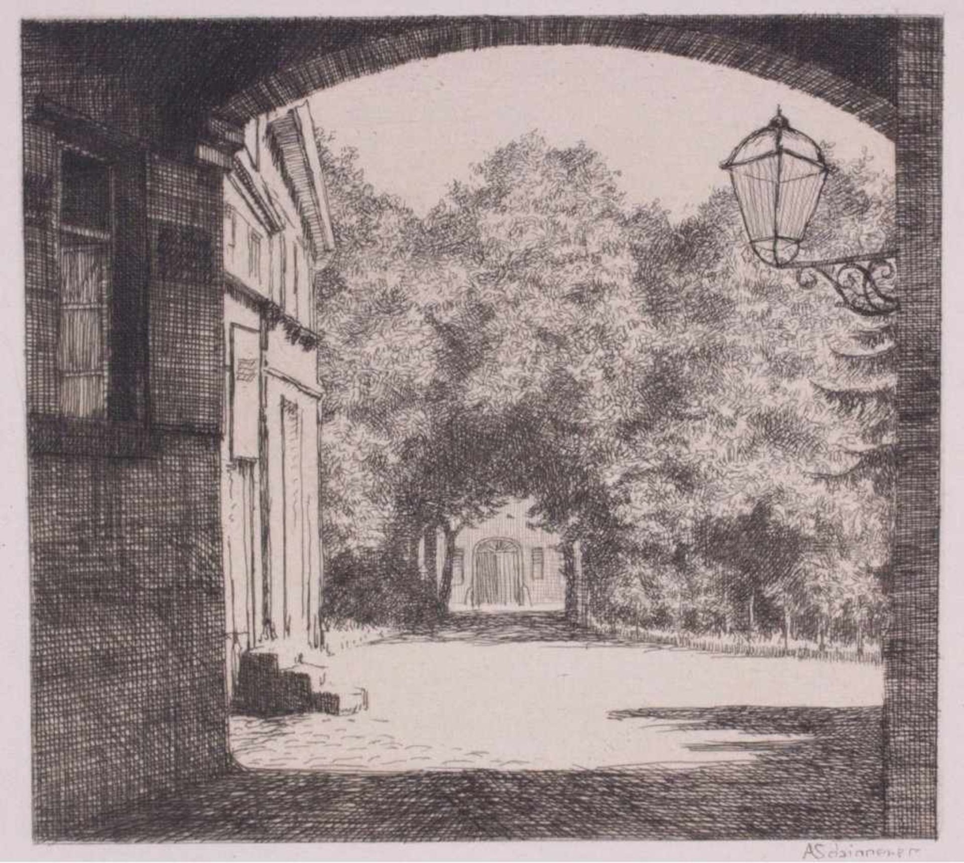 Konvolut Grafik1x Adolf Schinnerer 1876-1949, Radierung, unten rechtssigniert, ca. 30 x 35 cm.1x - Image 2 of 13
