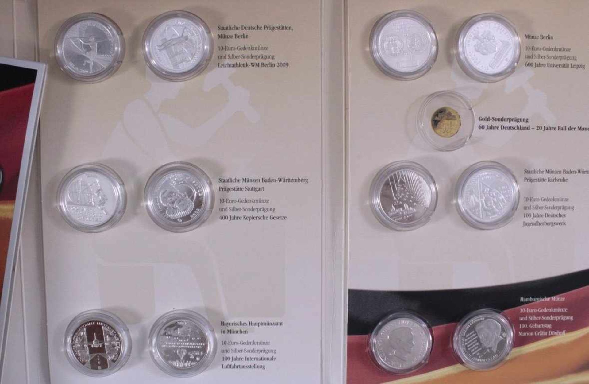 10-Euro Gedenkmünzen 2009-2018Insgesamt 11 komplette Jahrgänge, 6 davon jeweils - Image 2 of 3