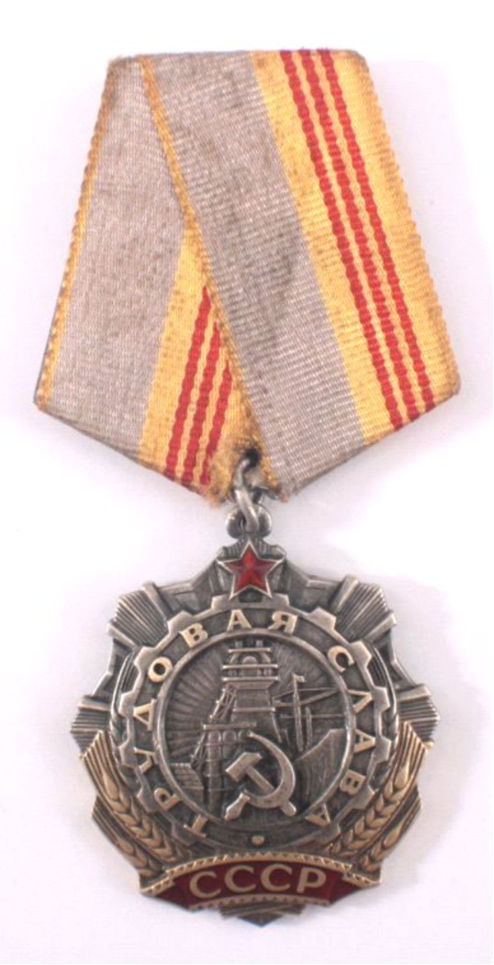 Russland, Orden des Arbeitsruhms 3. Kl. Nr. 1915/24Sehr gute Erhaltung, Band fleckig."Order of