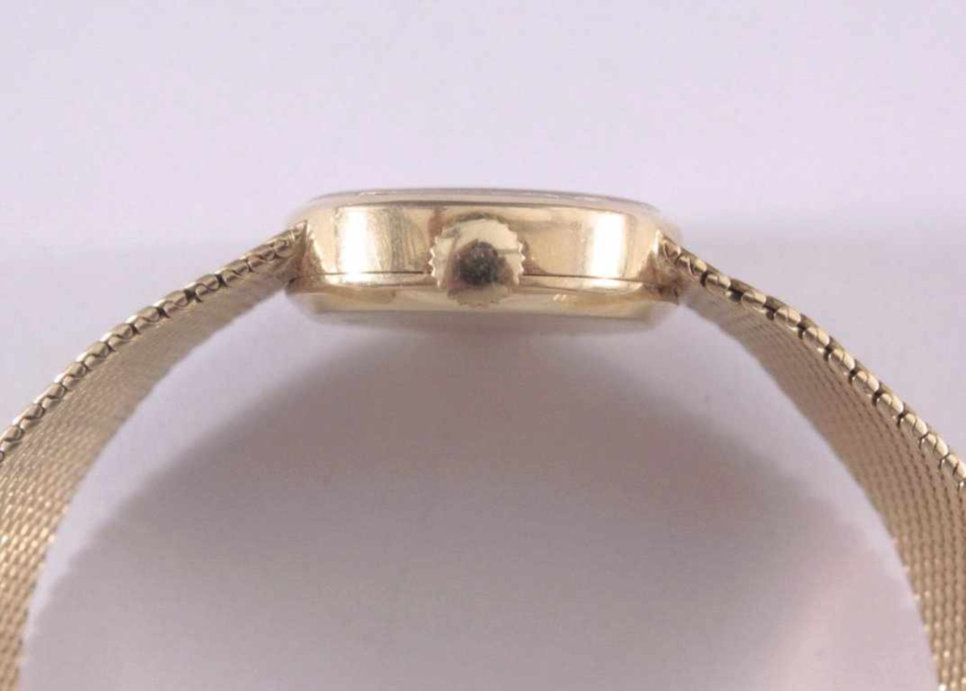 Goldene Damenarmbanduhr, Priosa IncablocSowohl am Deckel als auch am Armband in Gelbgold, - Image 5 of 5