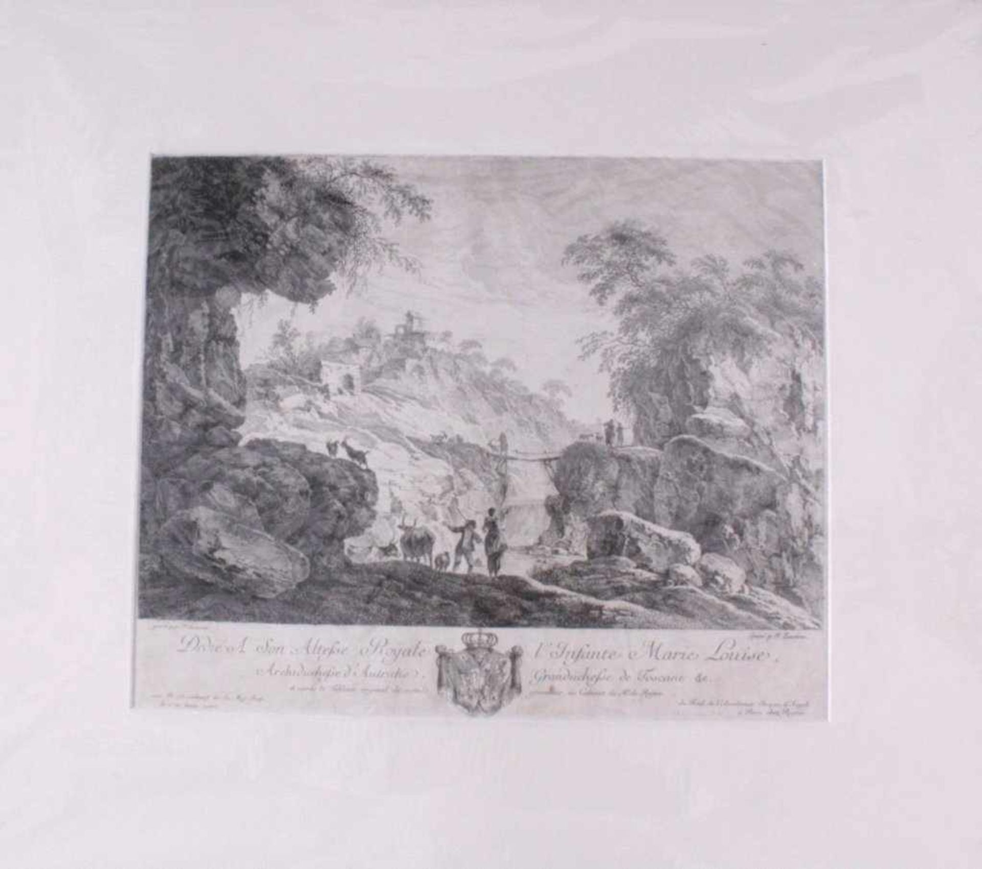 Ferdinand Landerer (Stein unter der Ems 1730-1796 Wien)"Felsige Bachlandschaft mit Hirten und - Bild 2 aus 2