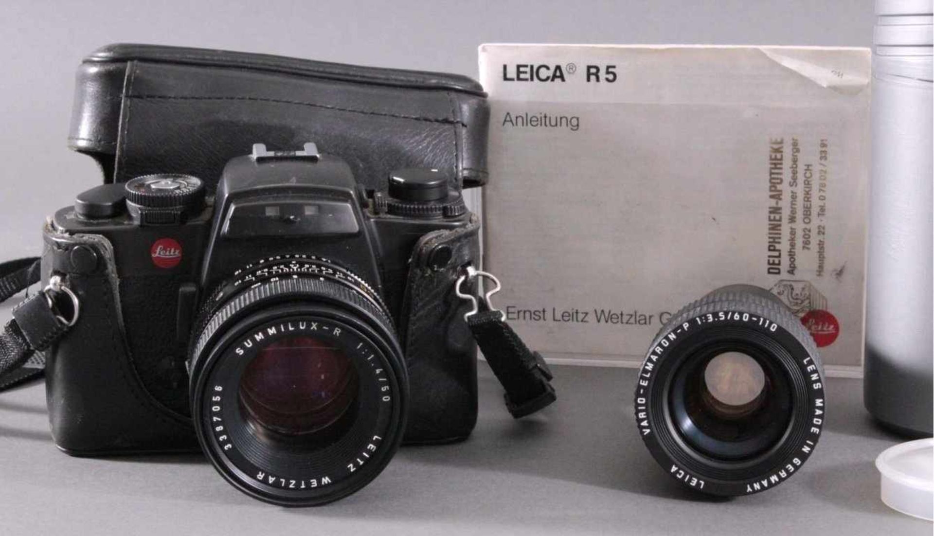 Leica R5 body black GehäuseMit Objektiv Summilux-R 1:1. 4/50, Leica Vario Elmaron-P1:3.5/60, Vario- - Bild 2 aus 3