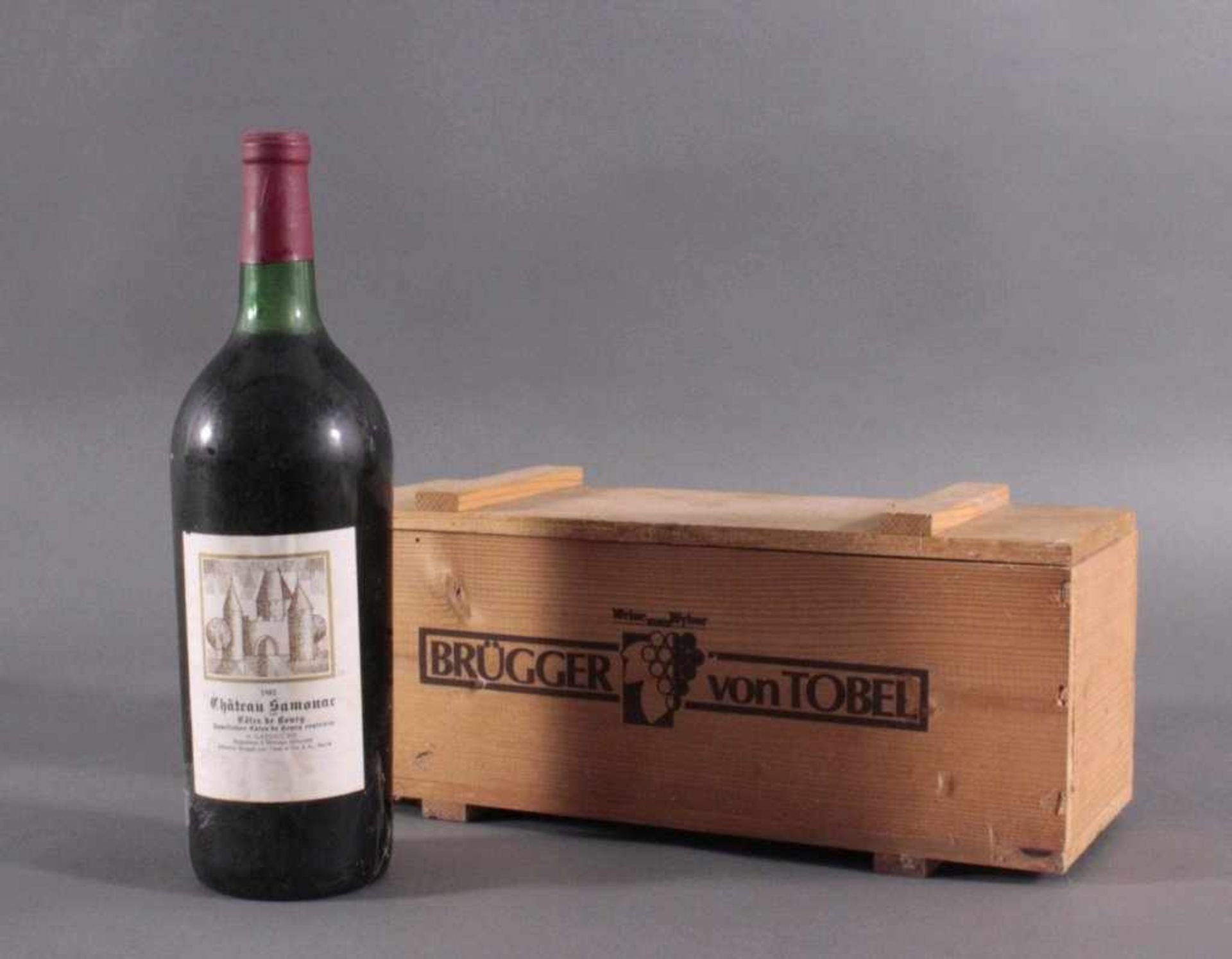 1982er Chateau Samonac, Cotes de Bourg1,5 Liter Flasche, französischer RotweinRetour 13.06.18 - Bild 2 aus 2