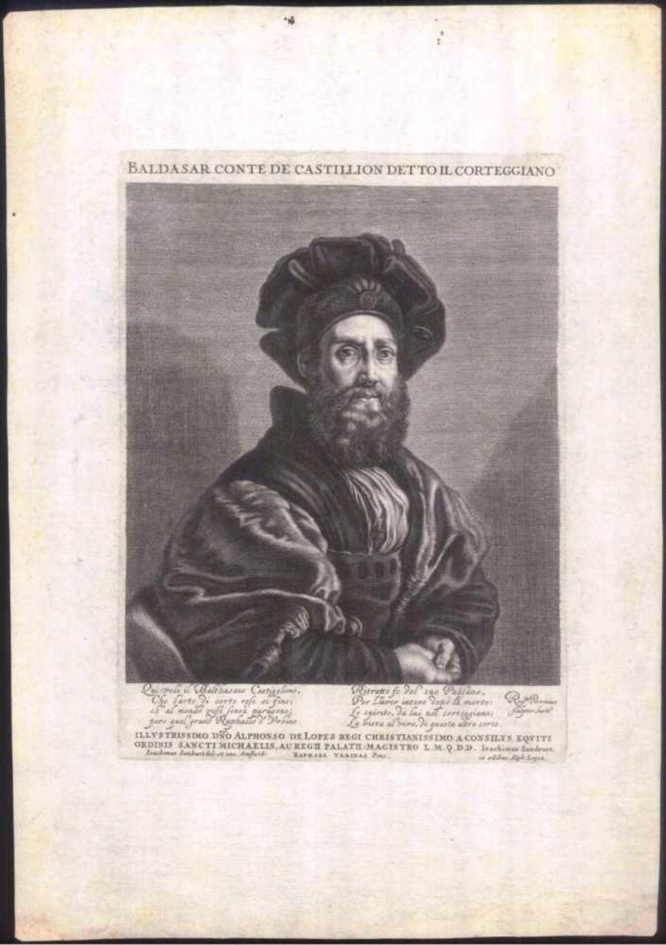 Reinier Van Persijn (1614 - 1668)Portrait des Baldassare Castiglione, um 1640 (nach Raphael). - Bild 2 aus 2