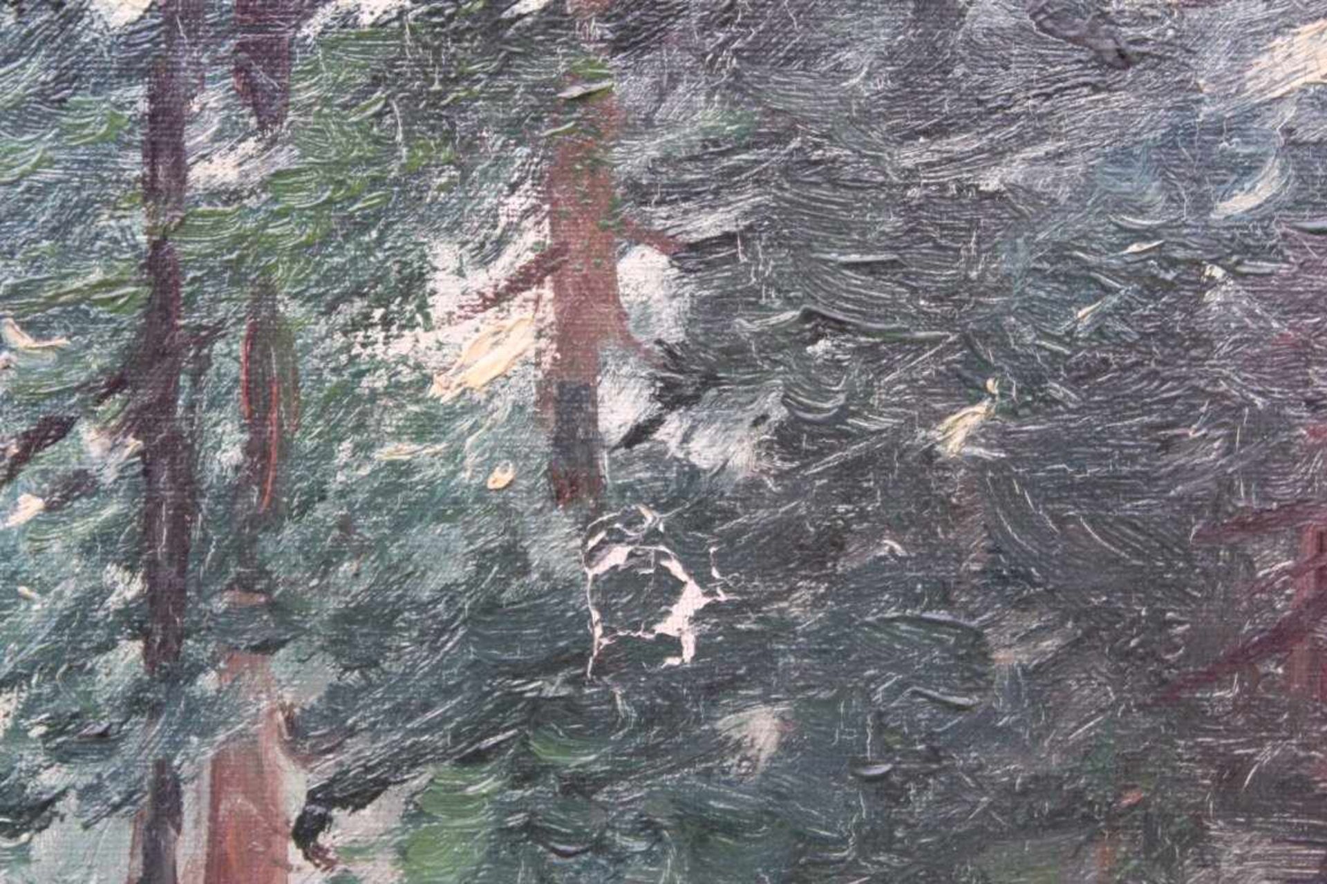 Hans Berger (1882-1977)Öl auf Leinwand auf Holz, "Waldlandschaft mit Fluss undfigürliche - Bild 5 aus 8