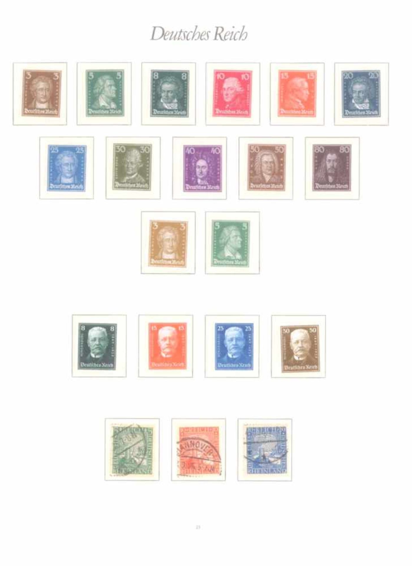 Deutsches Reich bis 1871-1932Guter Sammlungsnachlass in postfrisch und auch ungebraucht /mit kleinen - Bild 12 aus 19