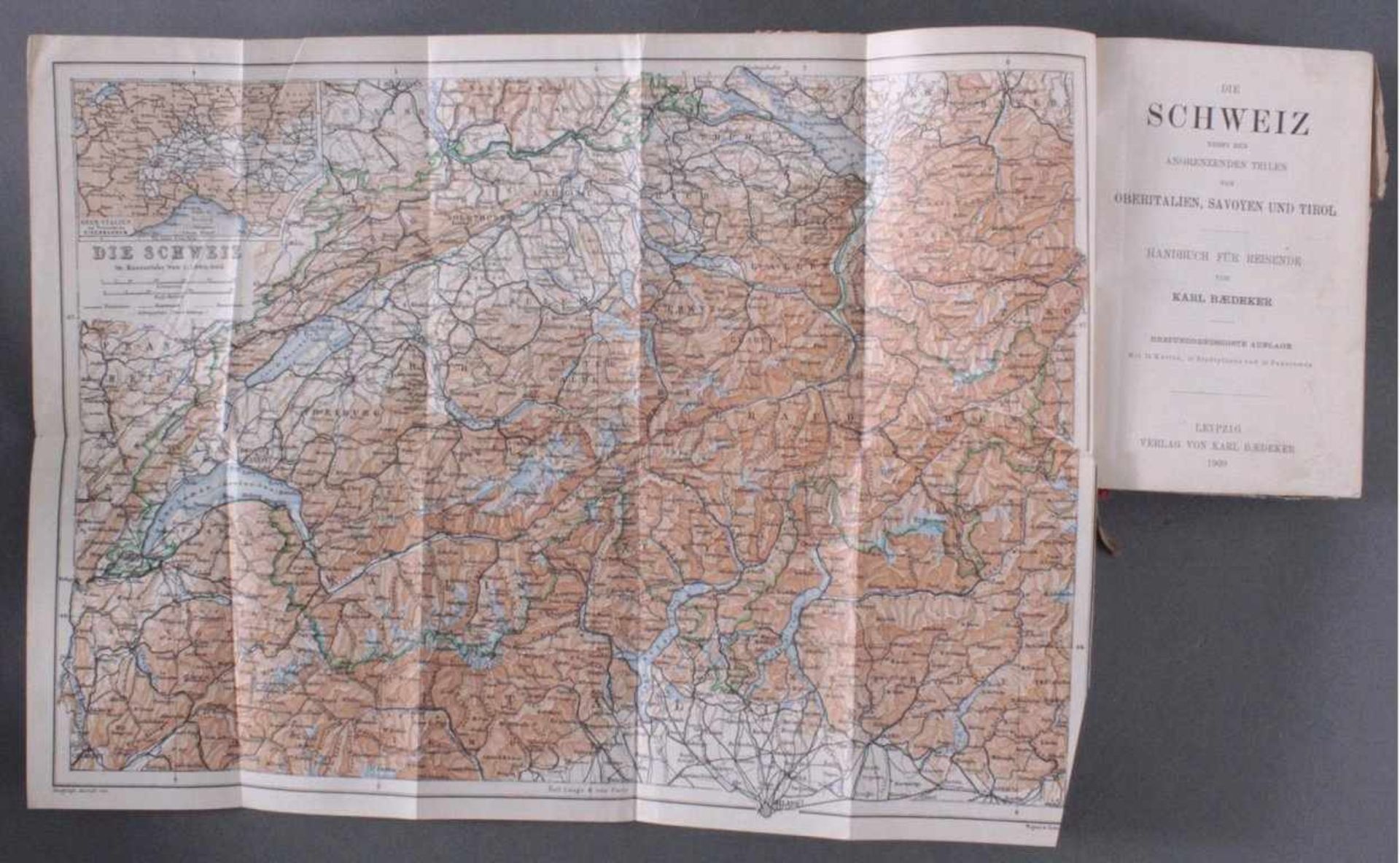 Baeddeckers Reisehandbücher 1828-1945, 8 StückSchweiz, deutsches Reich, Rheinlande, Südbayern - Bild 2 aus 2