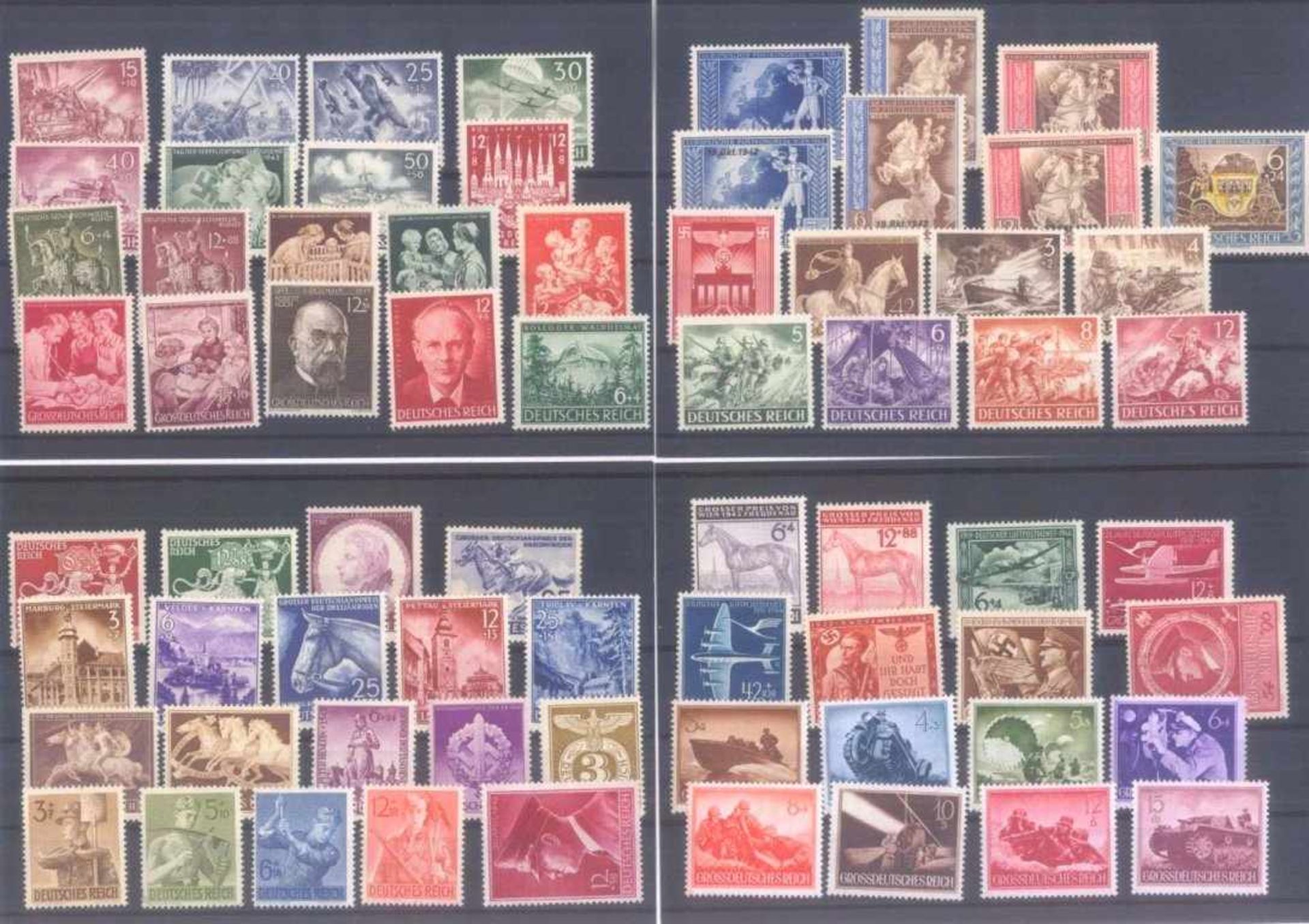 Partie Deutsches Reich, 10 Steckkarten10 Steckkarten voll Briefmarken, komplett gescannt. - Bild 2 aus 3