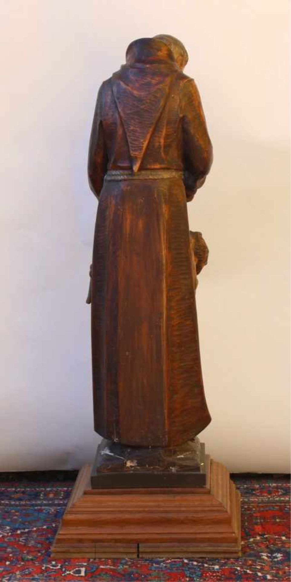 Skulptur, heiliger Bruder Konrad mit KindHolz geschnitzt und farbig gefasst, auf - Bild 4 aus 11