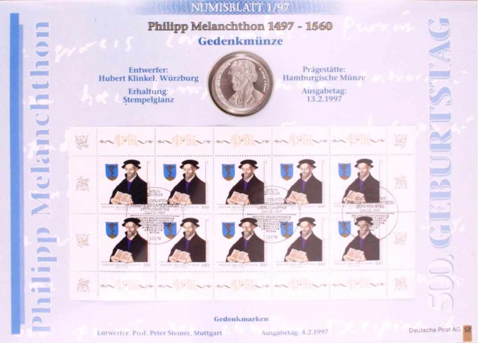 Numisblätter Bund 1997 bis 2000, komplette Jahrgänge10 DM und Euro Gedenkmünzen komplett mit den - Bild 2 aus 2