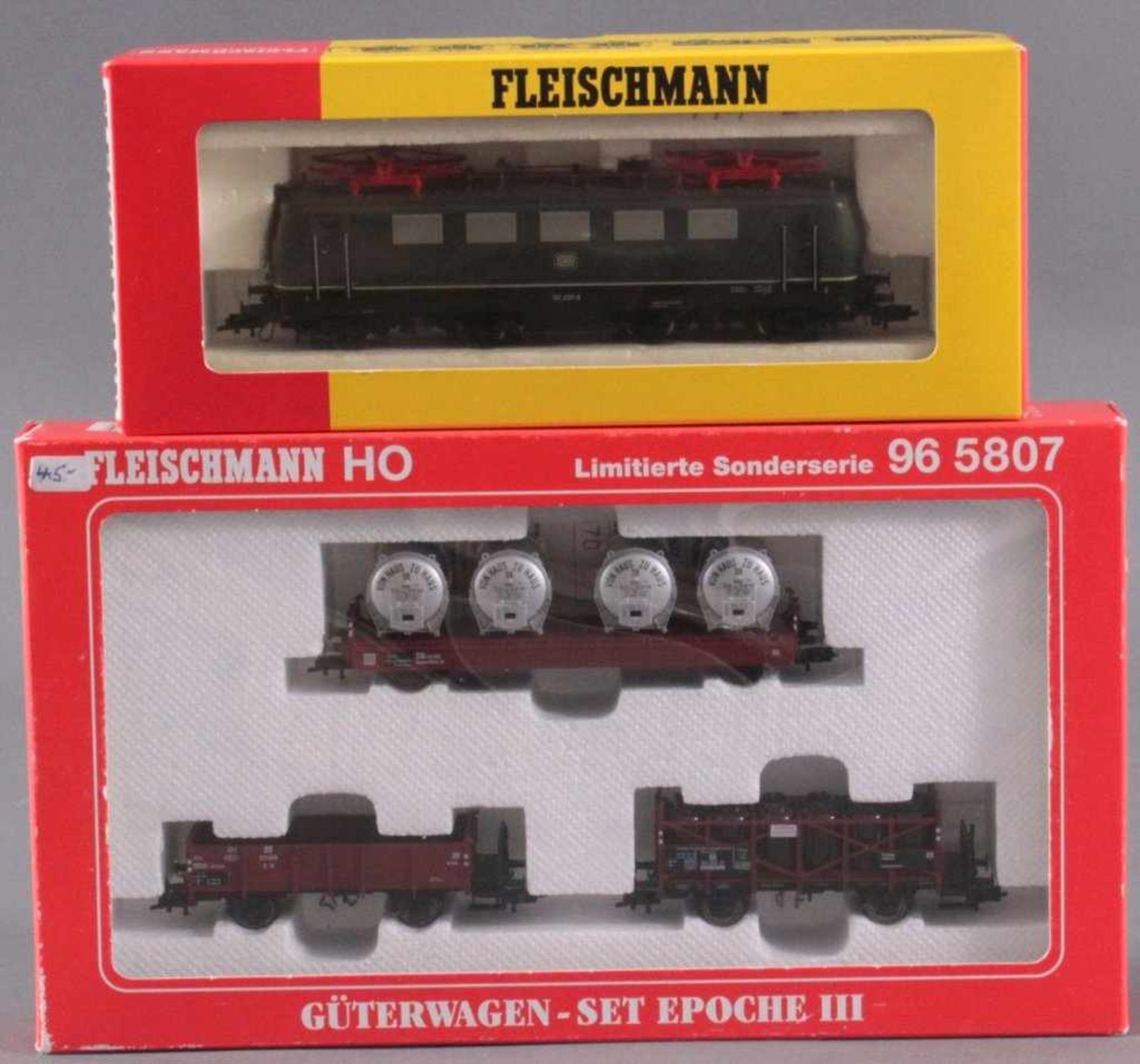 Fleischmann E-Lok mit Güterwagen-Set, Spur H0Fleischmann E-Lok 4326 und Güterwagen-Set95 5805 - Bild 4 aus 4