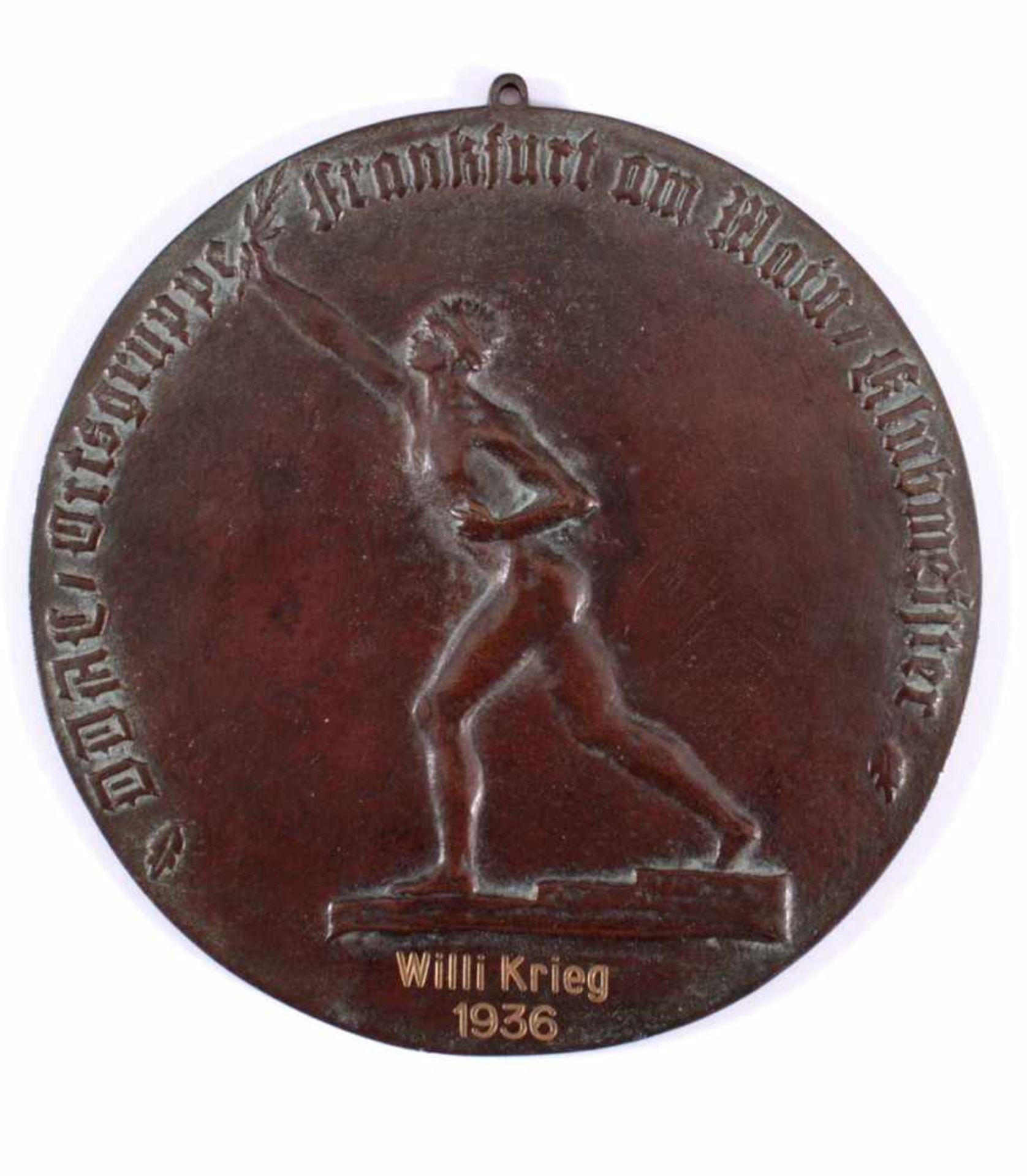 Bronzemedaille DDAC Ortsgruppe Frankfurt am MainKlubmeister, Willi Krieg 1936, ca. D- 14,0 cm