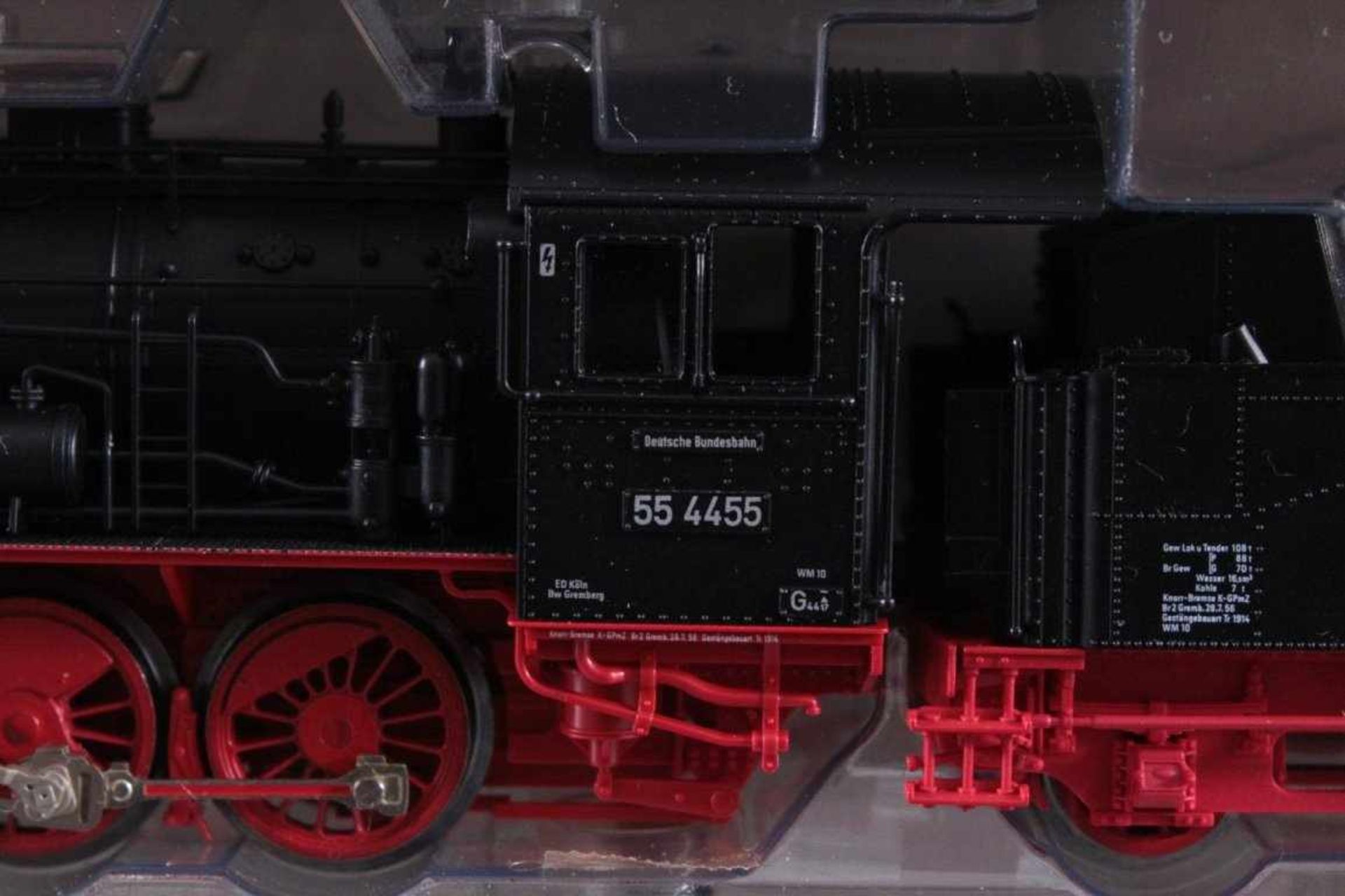 Fleischmann Dampf-Lok 4155, 55 4455 Spur H0 mit 4 WaggonsNeuwertig und in der Originalverpackung, - Image 3 of 3