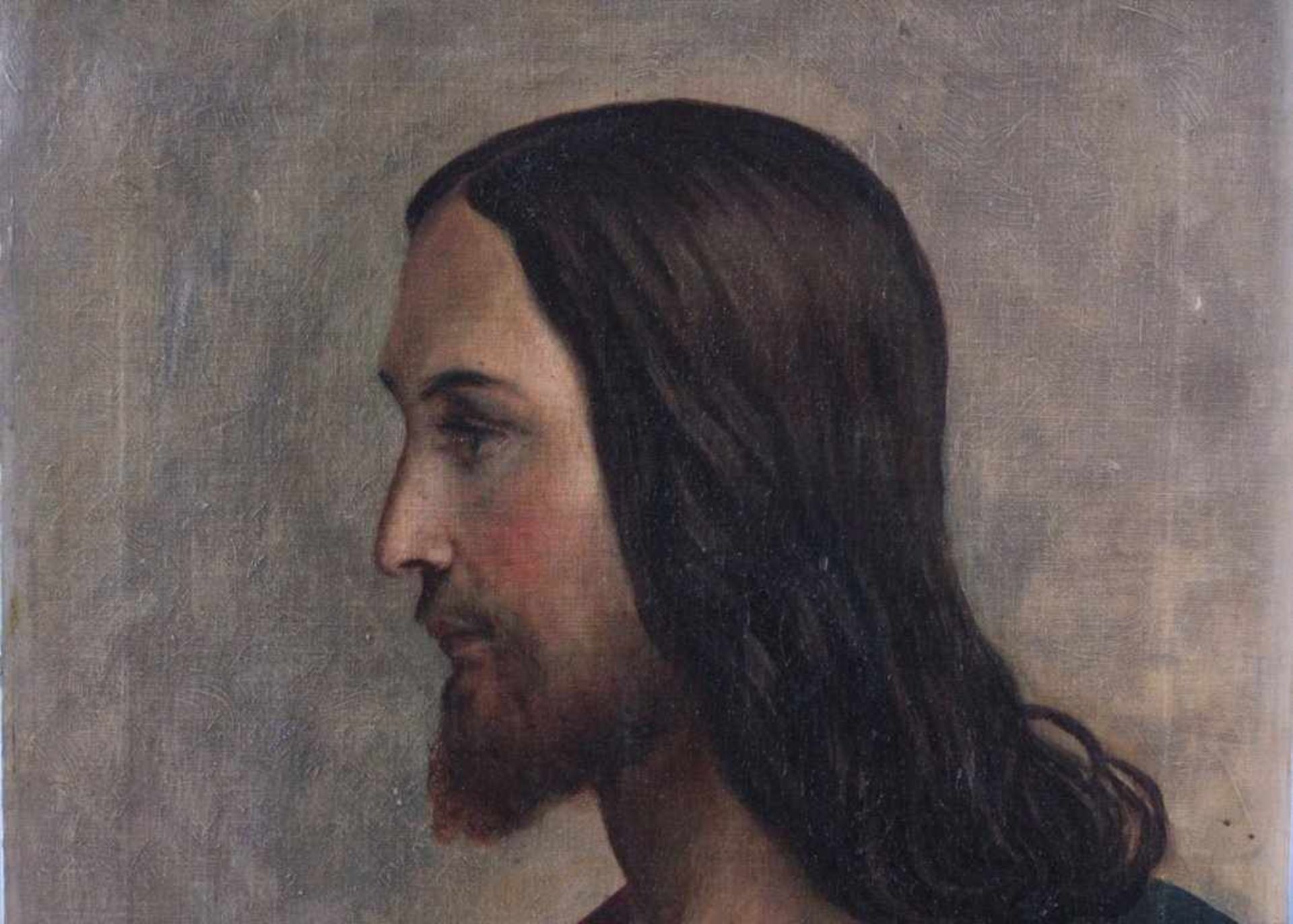 J. Kuhn ?-?, Jesus ChristusÖl auf Leinwand gemalt, unten links signiert und datiert1902, ohne - Bild 2 aus 4