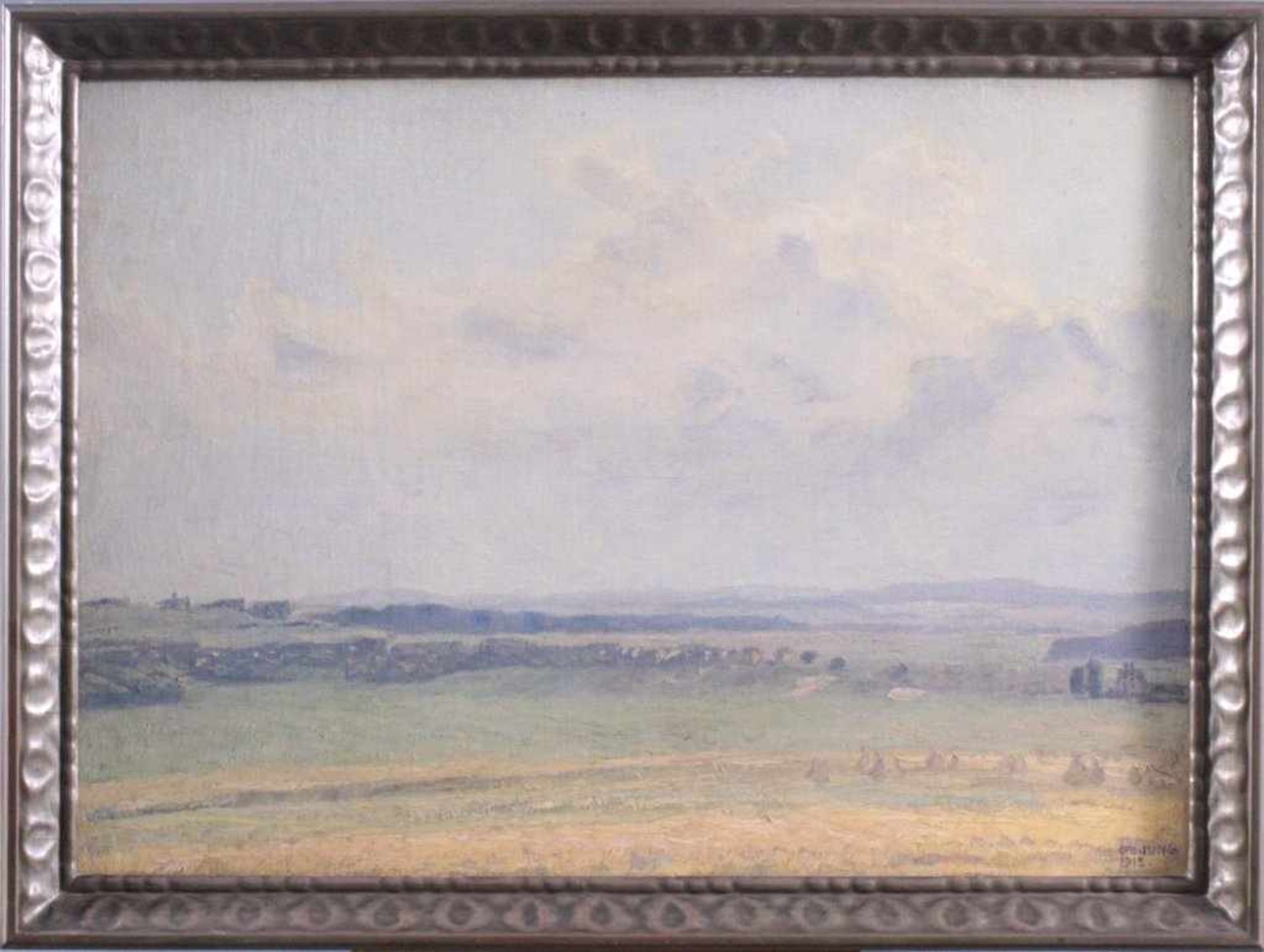 Otto Jung 1867-1966. Sommerliche LandschaftÖl auf Karton gemalt, unten rechts signiert und