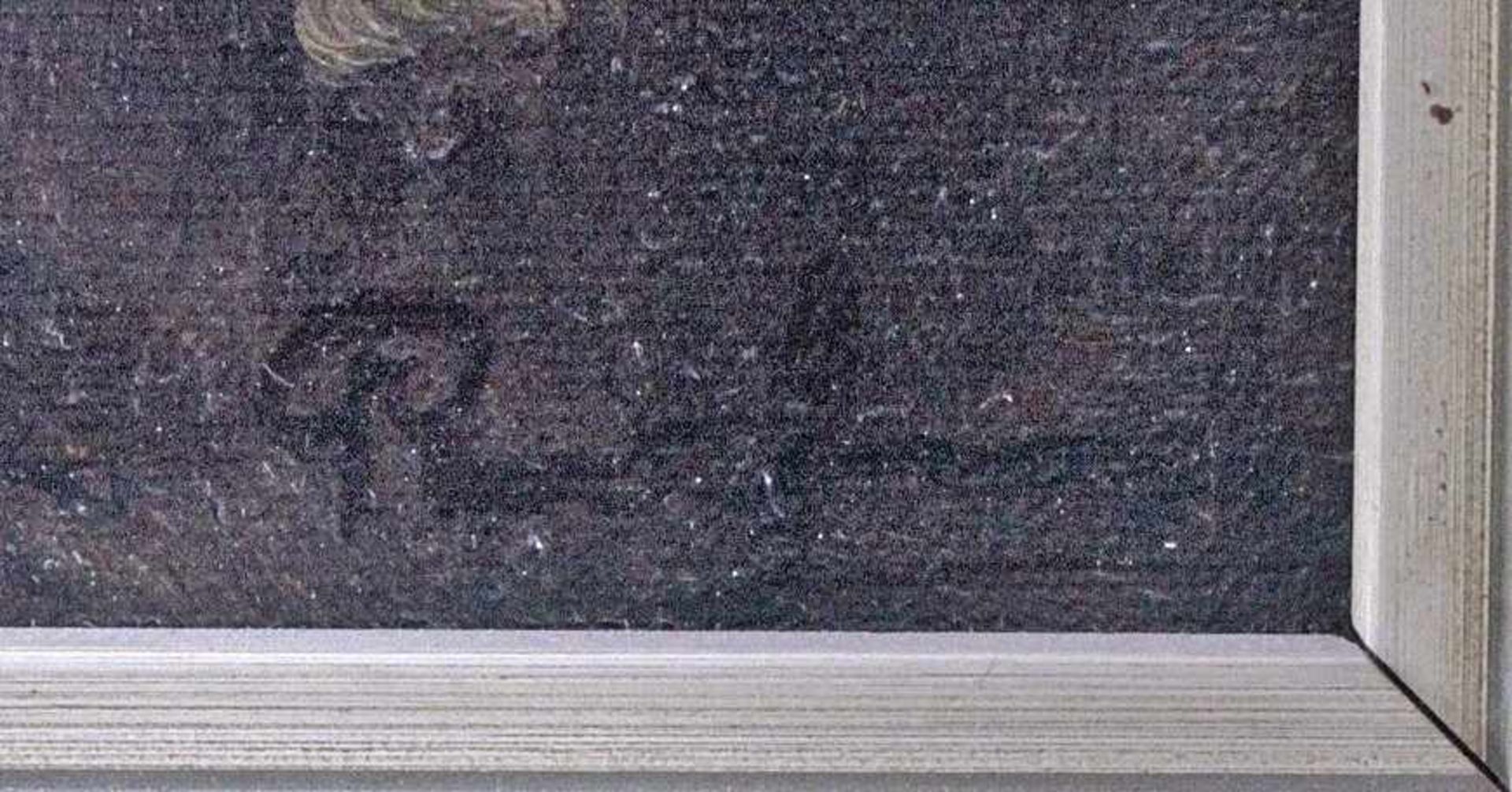 Moorlandschaft mit Bachlauf, Künstler des 20, Jh.Öl auf Leinwand, unten rechts signiert, am oberen - Bild 3 aus 4
