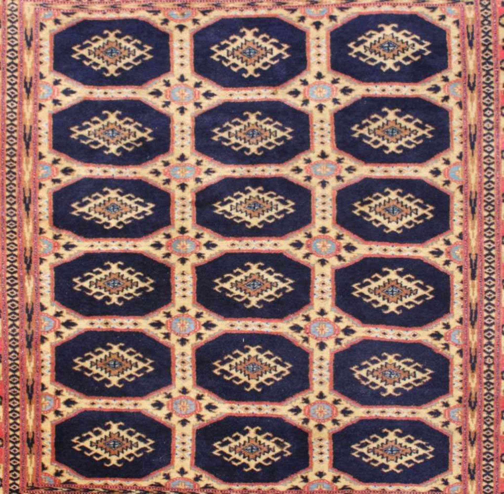 Orientteppich, Afghaneca. 133 cm x 124 cm - Bild 2 aus 3