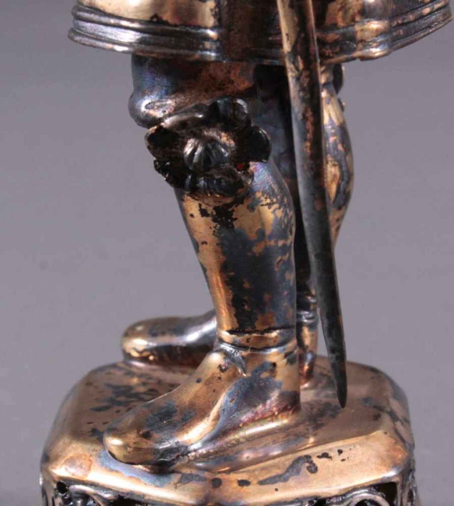 Historismus-Silber-Elfenbein-Figur925er Silber Hanau, Ludwig Neresheimer.Teilvergoldet/Elfenbein, um - Bild 7 aus 7