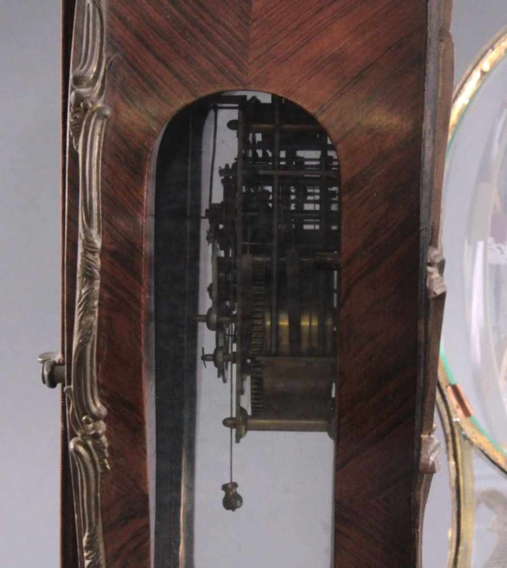 Große Boulle-Pendule mit Sockel, Louis XVEmailzifferblatt mit römisch und arabischen Ziffern, - Bild 6 aus 6