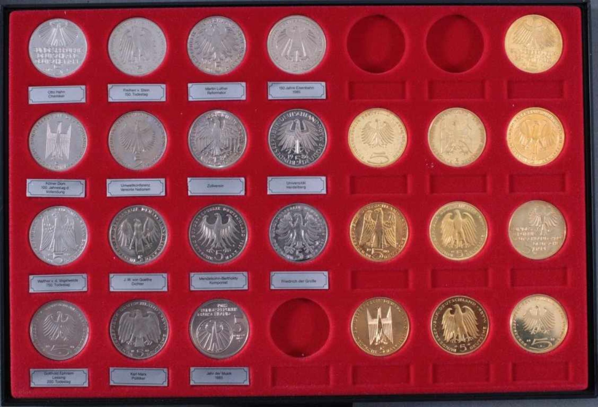 38 5-DM Münzenin 2 Ka-Be Münzschubern, ohne die "Ersten fünf", Zustandzumeist ss+, anbei 10 - Image 5 of 5