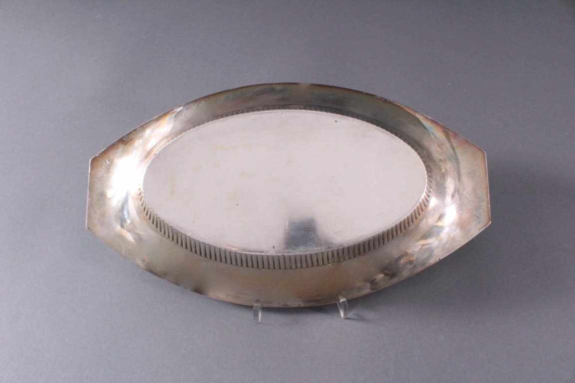 Ovale Anbietschale Friedrich Lodholz FreiburgGroßherzoglicher Hofjuwelier, 800er Silber, ovale - Bild 3 aus 4