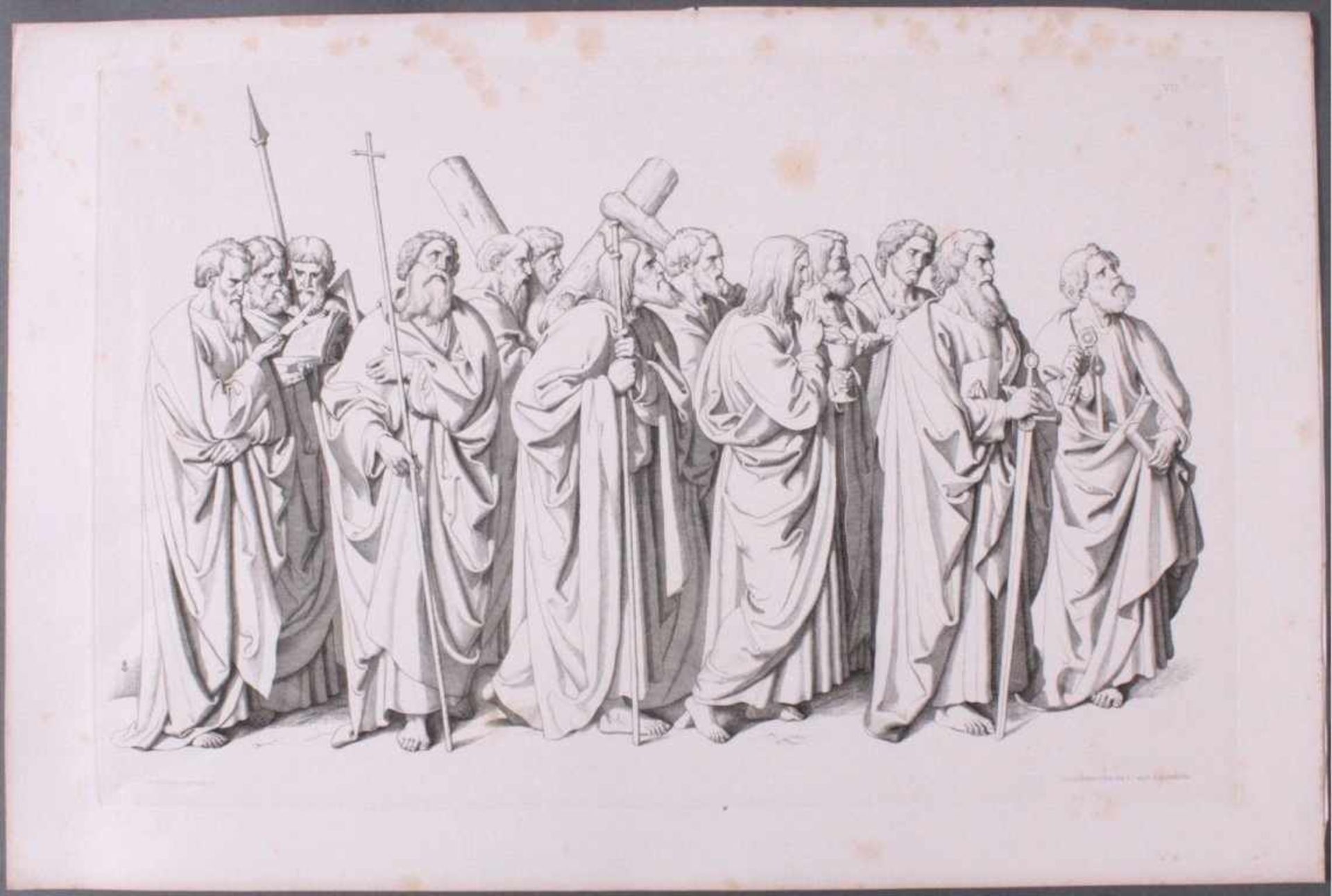Der Triumph Christi von Joseph Führich, Ratisbon 185611 Blätter, davon 10 enthalten, gez. von Joseph - Image 4 of 12