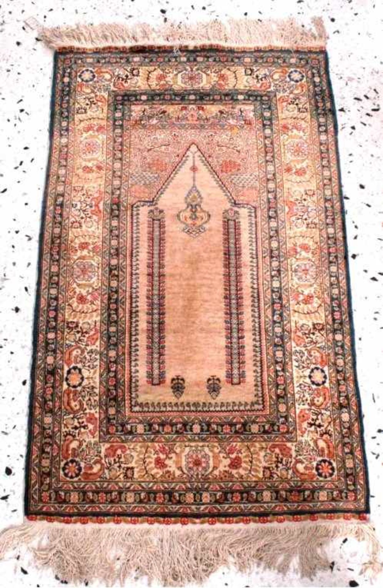 Orientteppich Ost-Anatolia (Nomadic)Seidenwolle auf Wolle, Sumak-Knoten, ca. 118 cm x 69 cm,