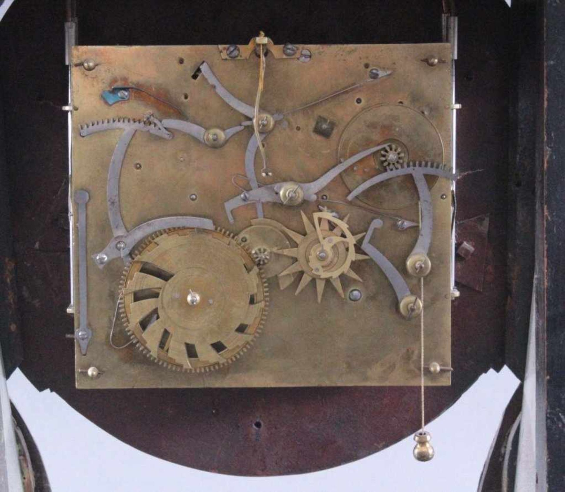 Große Boulle-Pendule mit Sockel, Louis XVEmailzifferblatt mit römisch und arabischen Ziffern, - Bild 5 aus 6