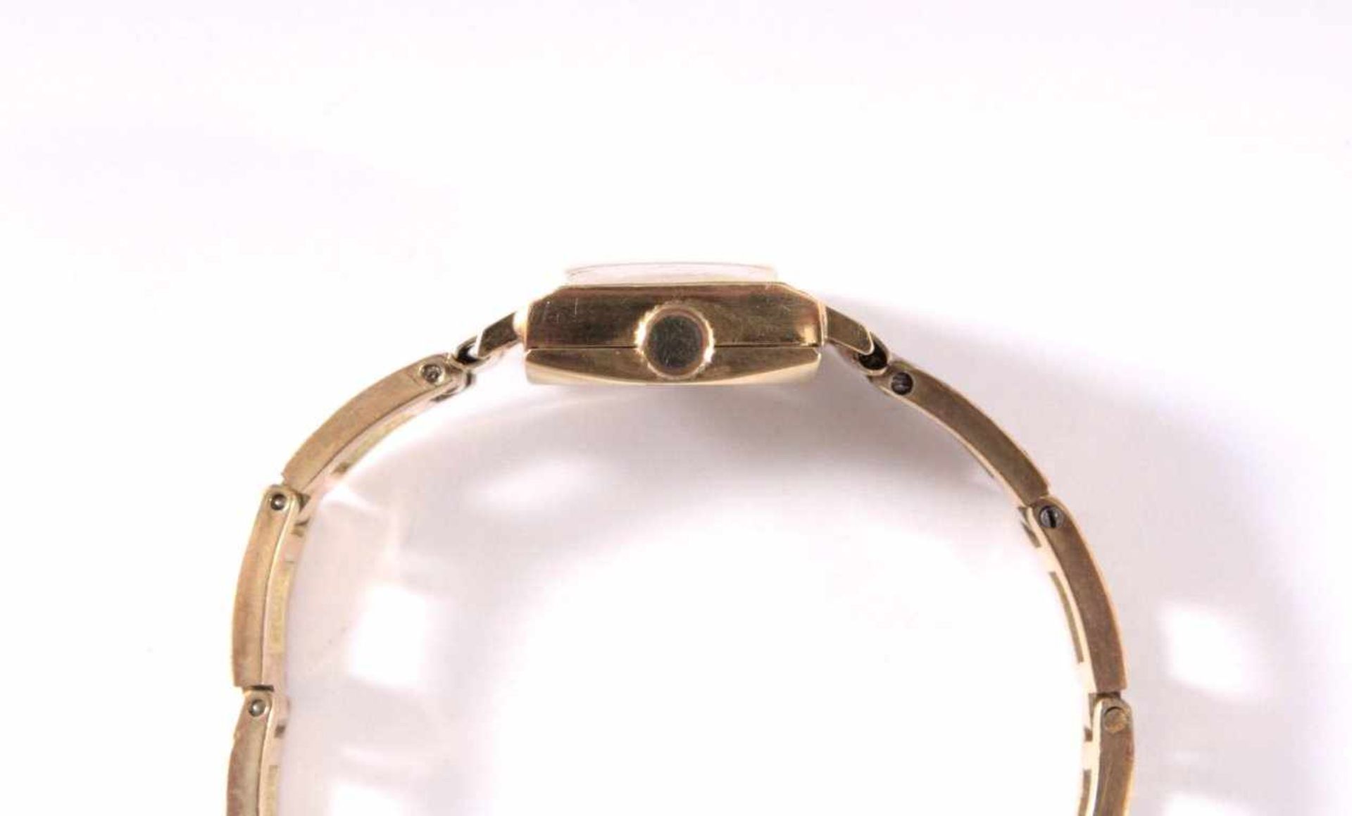 Bischoff Damenarmbanduhr, 750er GelbgoldUhrengehäuse aus 750er Gelbgold, Armband aus 333er - Bild 4 aus 5