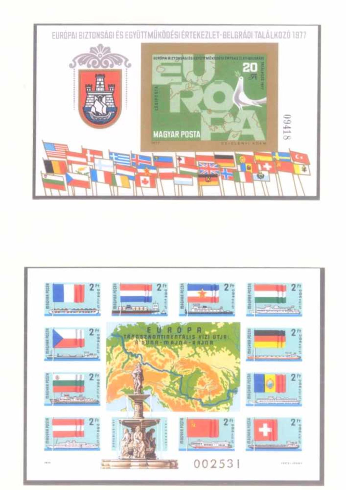 Europa-Blocks, 1973-198214 gut gefüllte Ringbinder mit Blocks aus ganz Europa aufLindner Falzlos- - Bild 5 aus 6