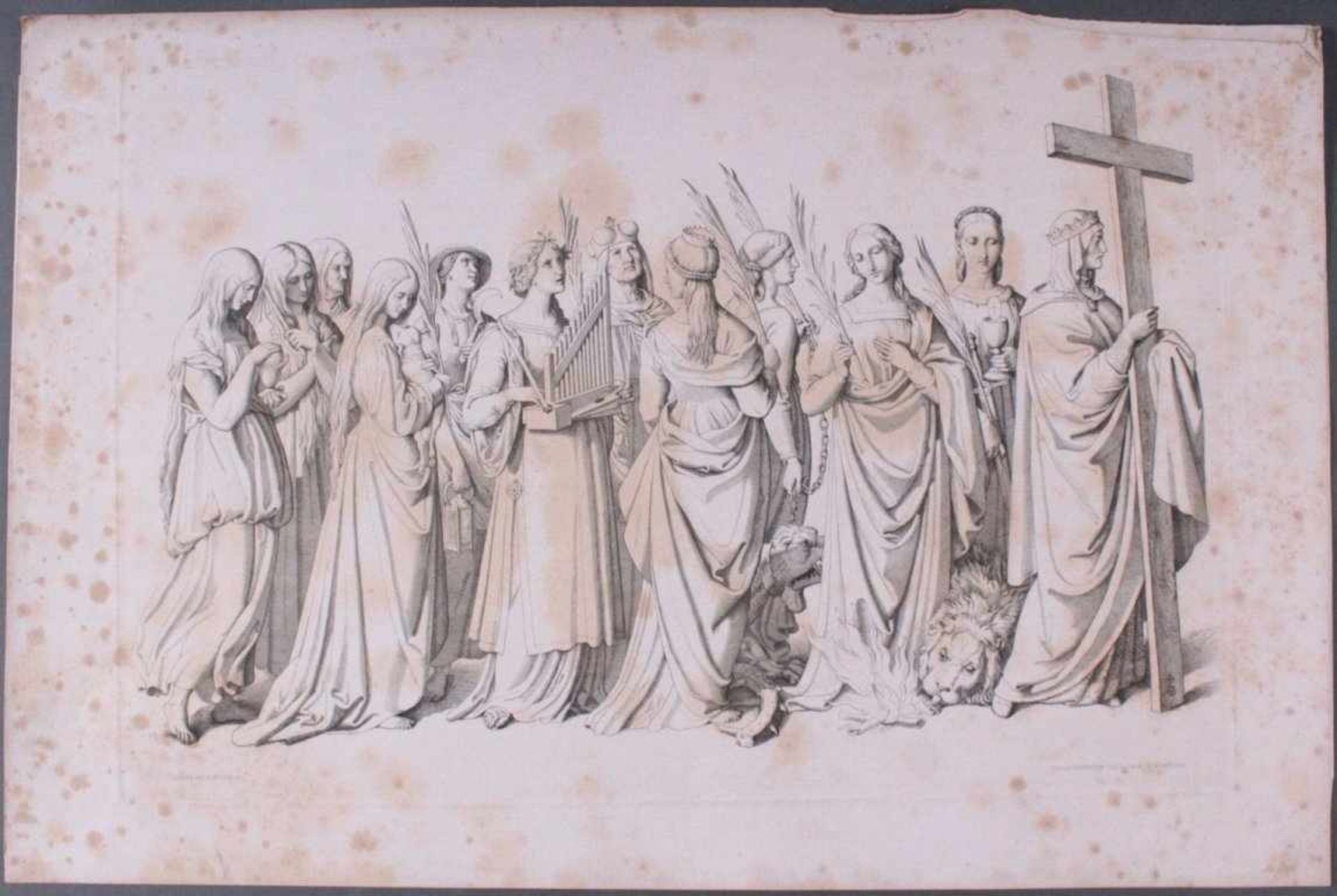 Der Triumph Christi von Joseph Führich, Ratisbon 185611 Blätter, davon 10 enthalten, gez. von Joseph - Image 11 of 12
