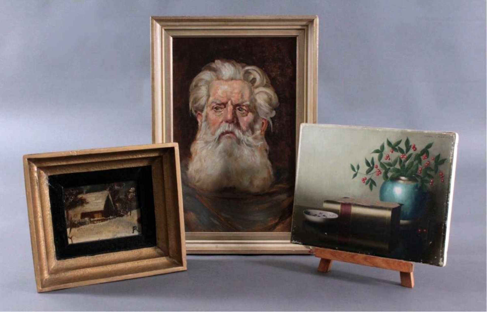 3 GemäldePieter v. Noort (1893-1950), Stillleben, Öl auf Leinwand,oben rechts signiert, ohne Rahmen,