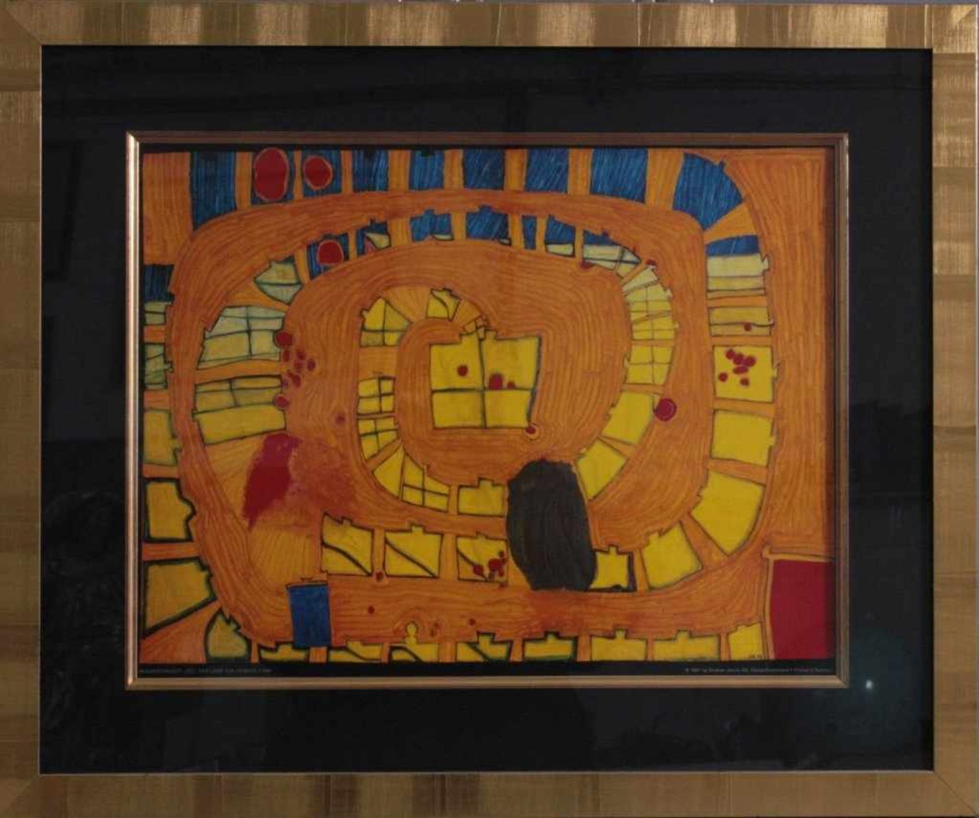 Friedensreich HundertwasserReproduktion nach Hundertwasser 532. Der Löwe von Venedig1962. 1997