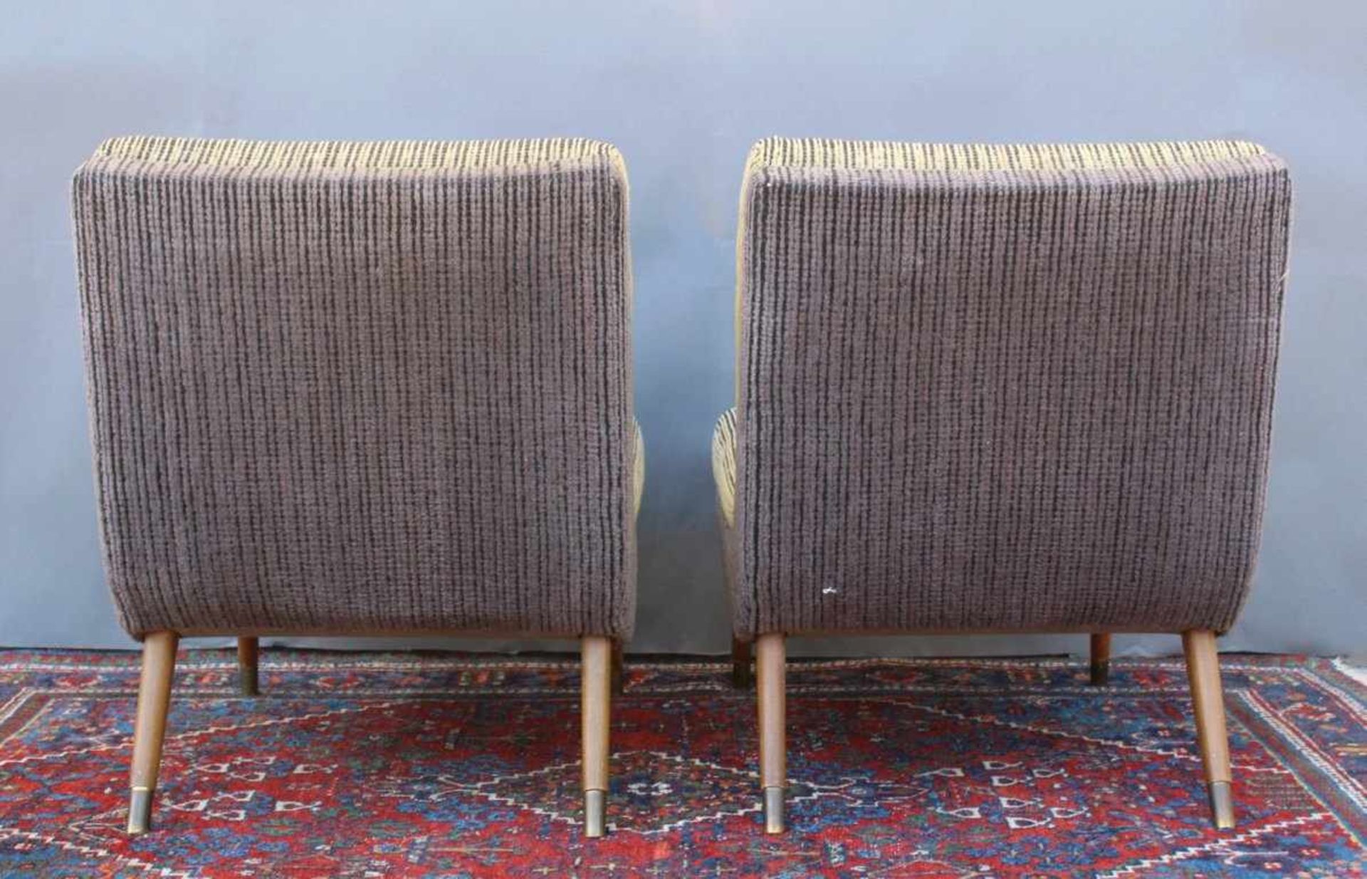 2 Sessel aus den 50er JahrenOriginal Bezug, ca. 74 x 57 x 65 cm - Image 3 of 3