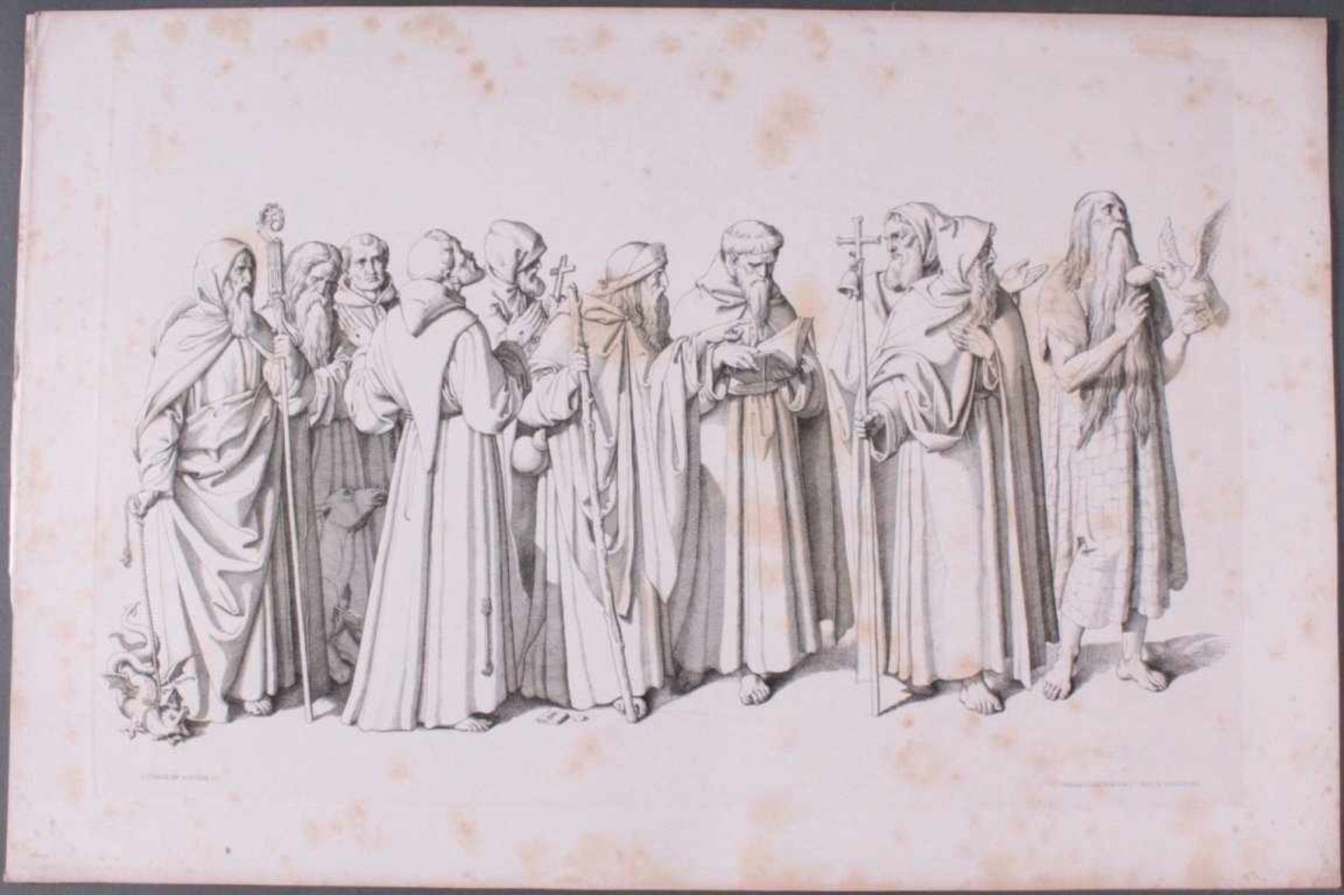 Der Triumph Christi von Joseph Führich, Ratisbon 185611 Blätter, davon 10 enthalten, gez. von Joseph - Image 9 of 12