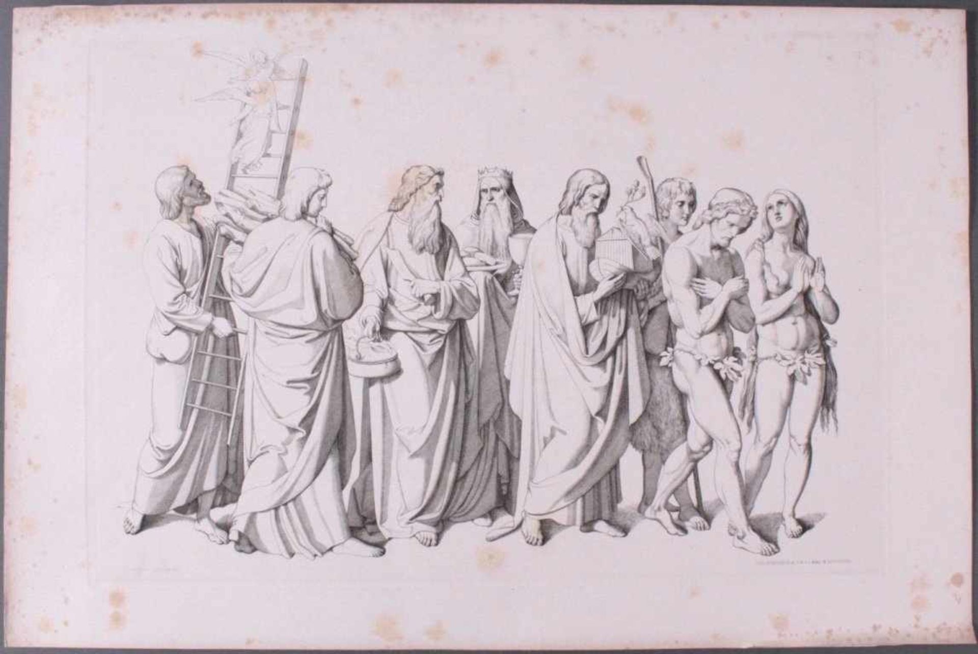 Der Triumph Christi von Joseph Führich, Ratisbon 185611 Blätter, davon 10 enthalten, gez. von Joseph - Image 8 of 12