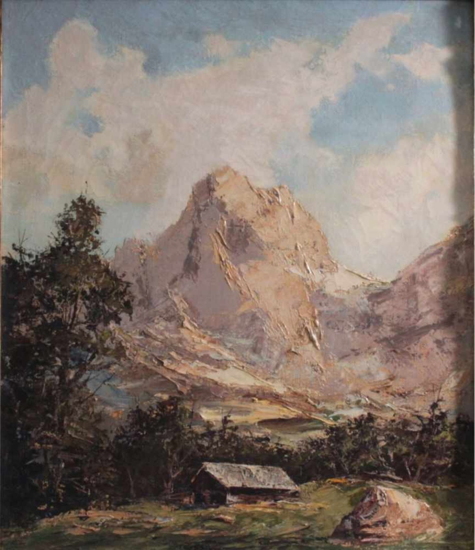 Schlern, TirolÖl/Leinwand, rechts unten signiert N. Wackermann, ca. 70 x60 cm. Gerahmt. - Bild 2 aus 4