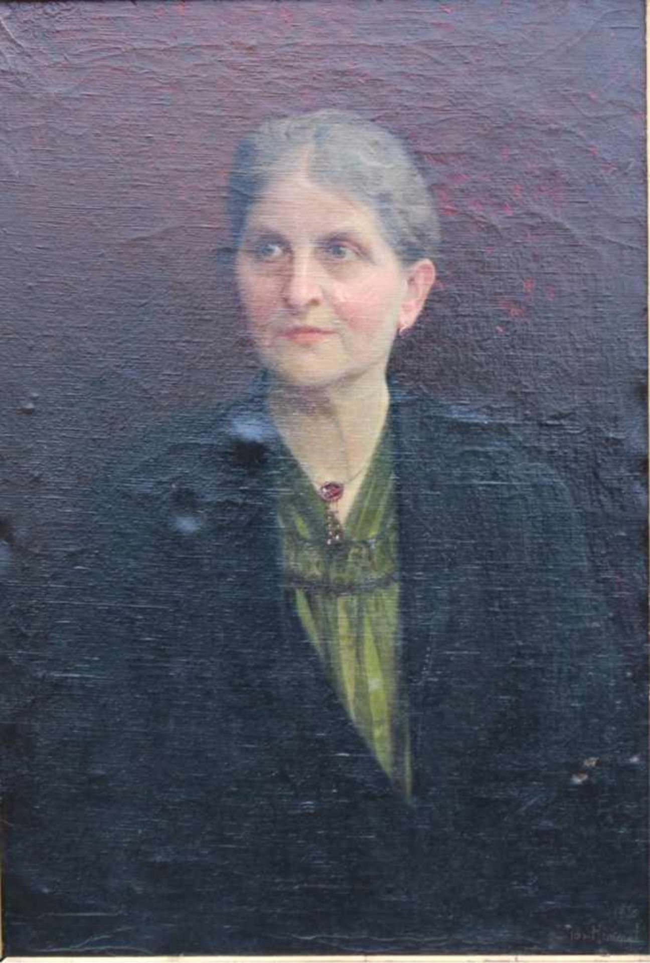 Joseph Himmel 1869-1941, Damen und Herrenportrait von 1920Öl auf Leinwand gemalt, unten rechts - Bild 2 aus 8