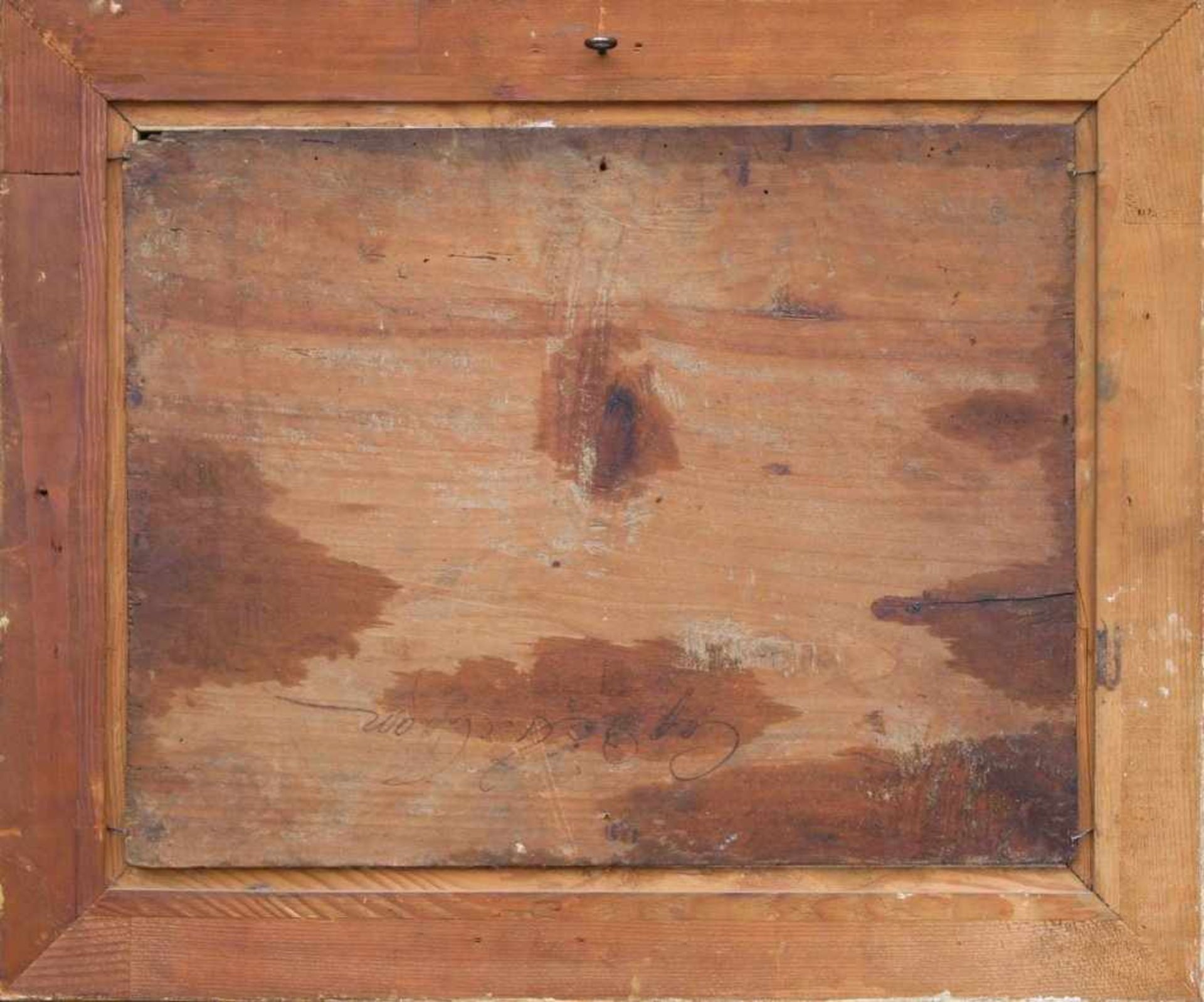 Unbekannter Künstler des 17./18. JahrhundertsDas Haupt, Johannes des Täufers. Öl auf Holz, - Bild 5 aus 6