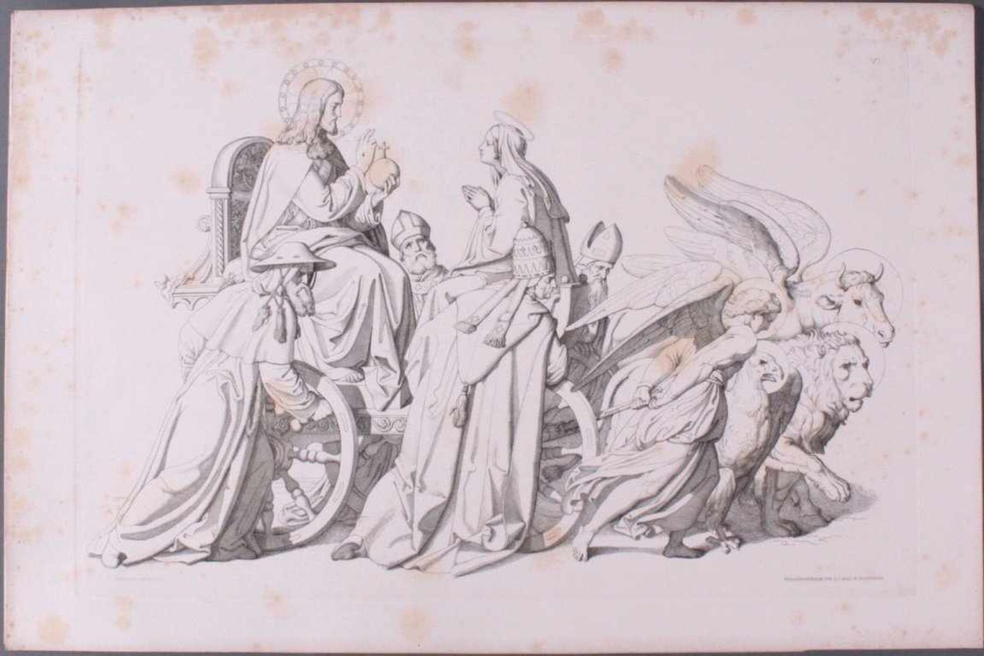 Der Triumph Christi von Joseph Führich, Ratisbon 185611 Blätter, davon 10 enthalten, gez. von Joseph - Image 12 of 12