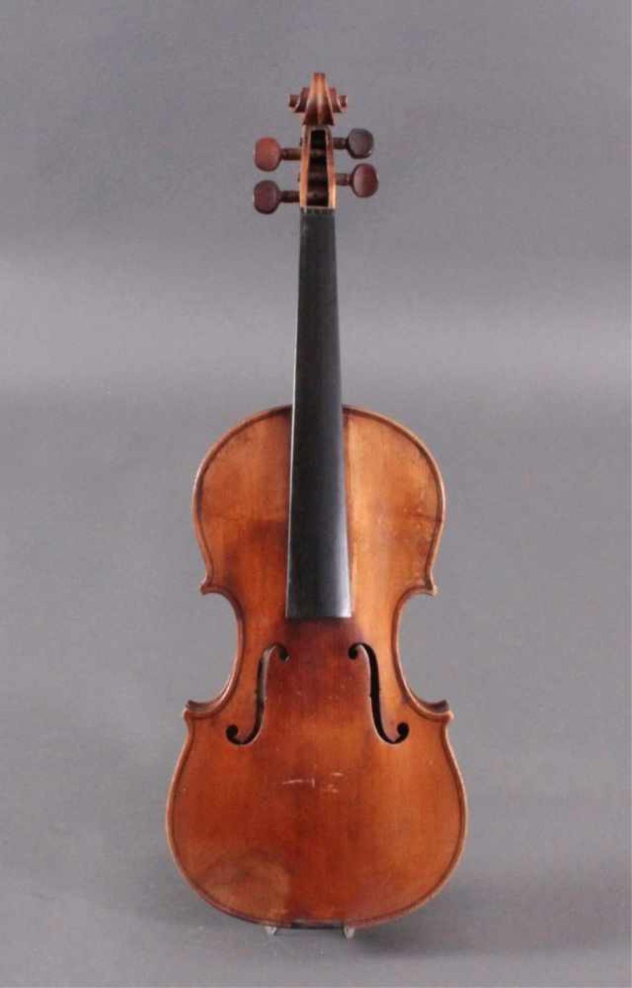 Geige / Violine mit Bogen und Geigenkasten um 1900Ca. Korpus Länge 36 cm. - Bild 3 aus 9