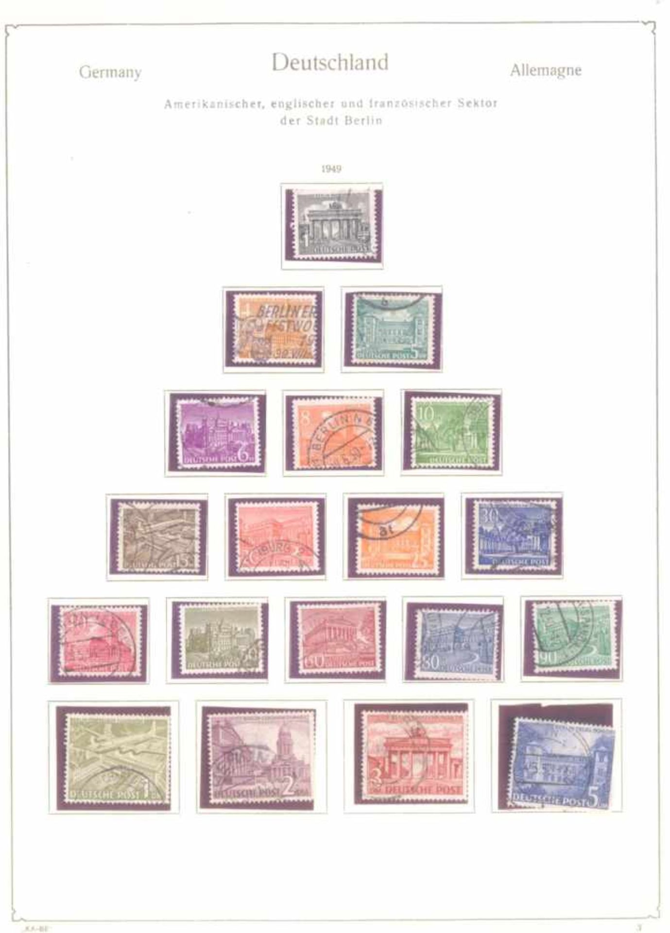 BriefmarkennachlassBerlin Sammlung mit einem Michelwert weit über 2000Euro. Inklusive 1-20 - *. 21- - Bild 5 aus 13