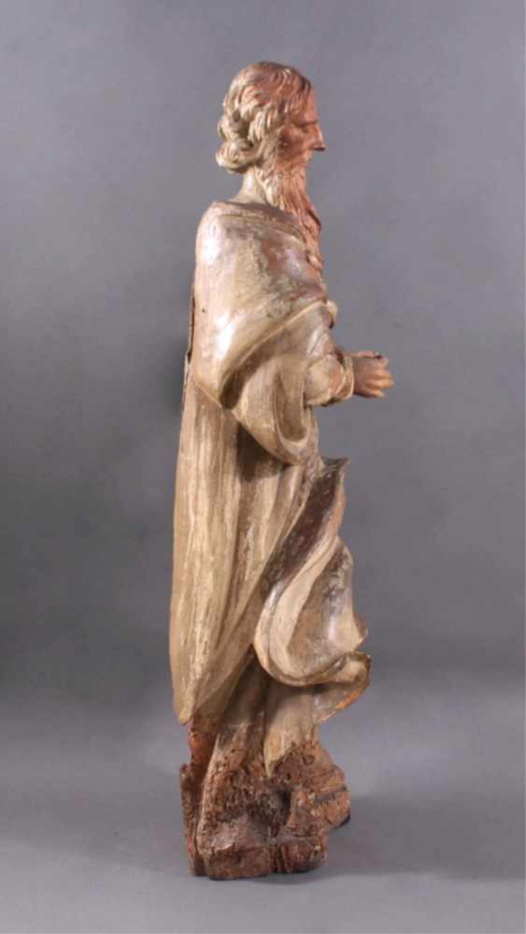 Altar Skulptur des 16./17. Jahrhunderts. Heiliger PaulusFrankreich. Holz geschnitzt, Rückseite - Bild 3 aus 12