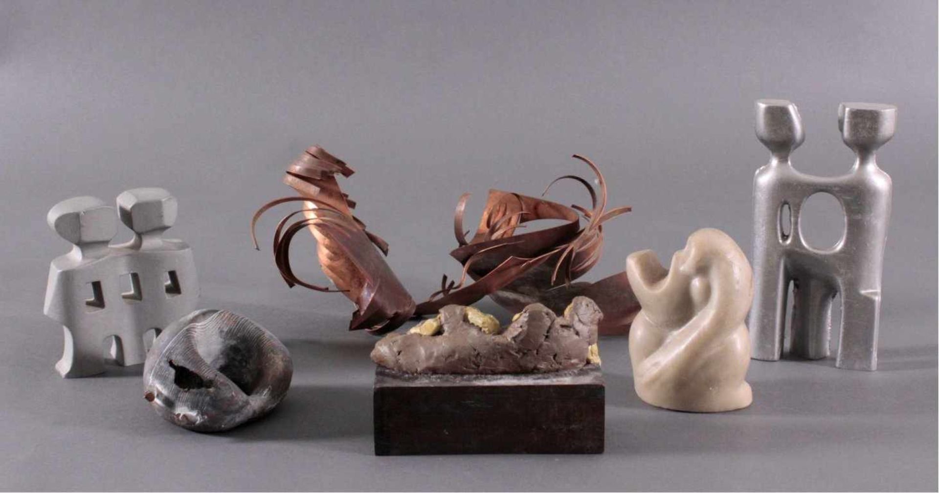 Anton Jezovsek Zvone (1935-2017)Sechs Skulpturen, Modelle aus Wachs, Kupfer, Metall,Masse, ca. H- - Bild 4 aus 6