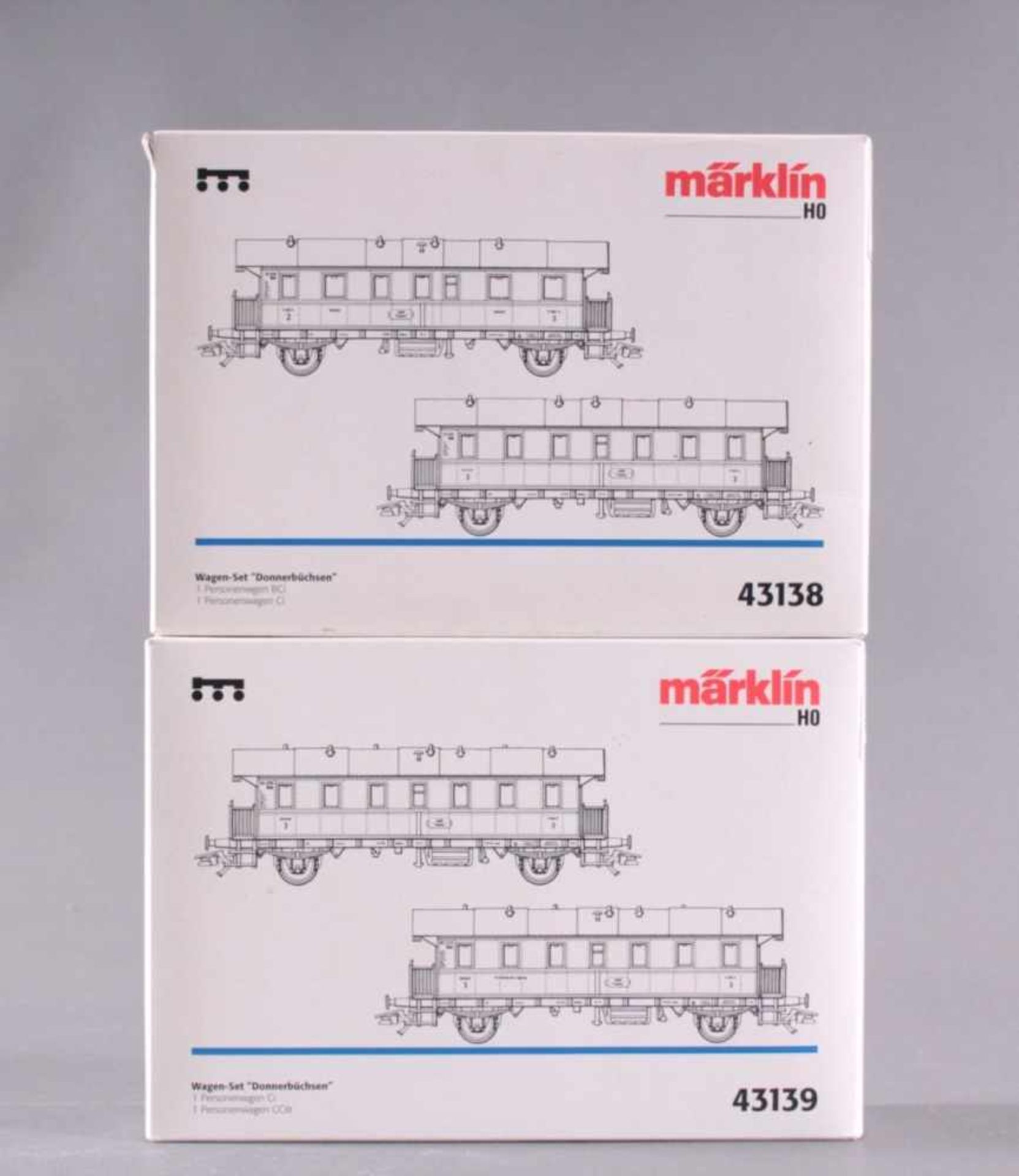 Märklin Sets 43138 und 43139, DonnerbüchseBeide Sets jeweils in originaler Verpackung. Verpackung - Bild 3 aus 3