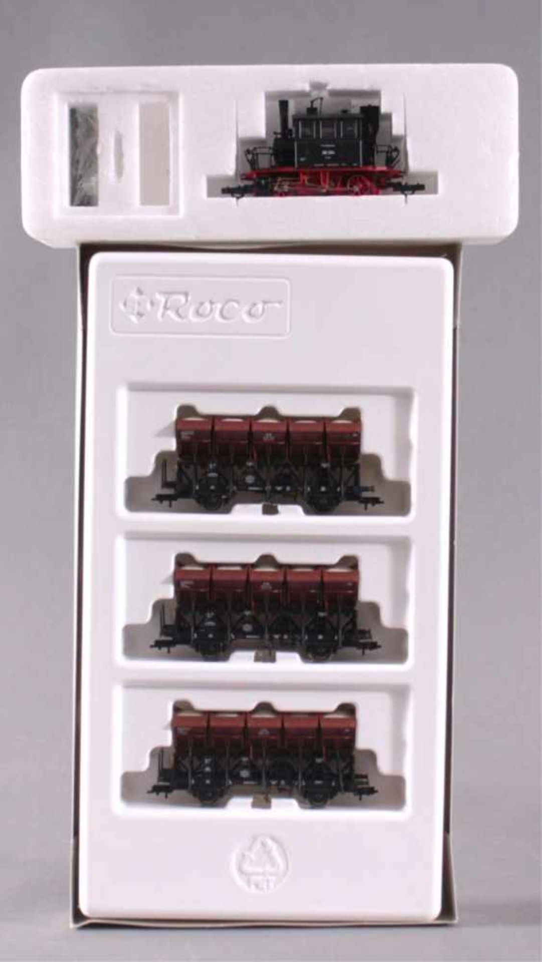 Roco Dampf-Lock 43255 Spur H0 und 3 GüterwaggonsIn der Originalverpackung, Modellnummer der - Bild 2 aus 2