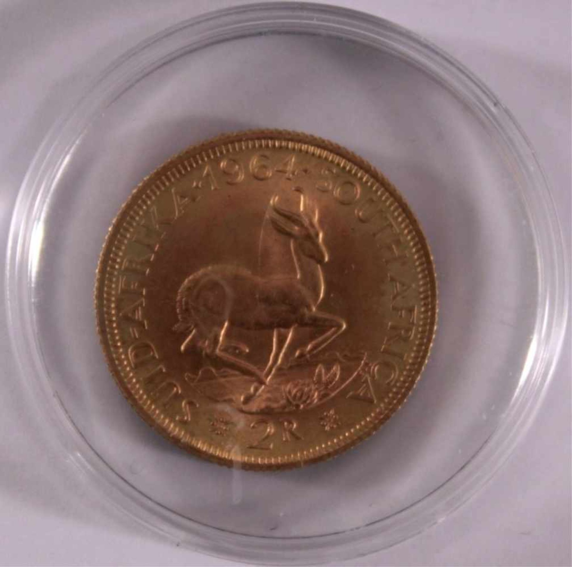 2 Rand Goldmünze 1964Gewicht ca. 7,9, 916/1000 Gelbgold - Bild 2 aus 2