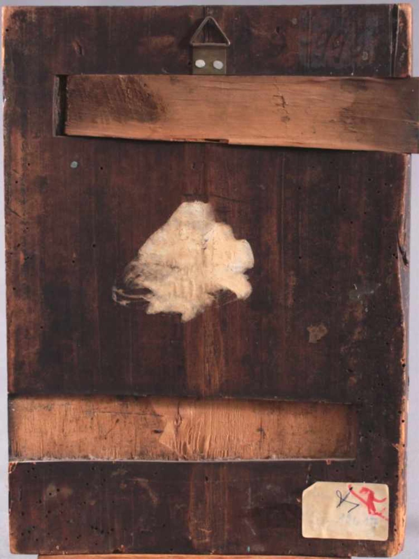 Ikone, Russland 19. JahrhundertTempera/Holz, Johannes der Täufer, ca. 32 x 34 cm - Bild 3 aus 3