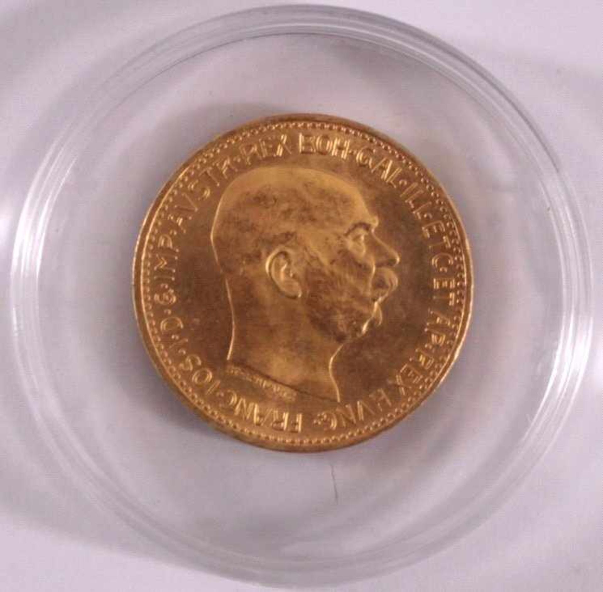 Österreich, 20 Kronen 1915Gewicht ca. 6,7 g, 900/1000 Gelbgold